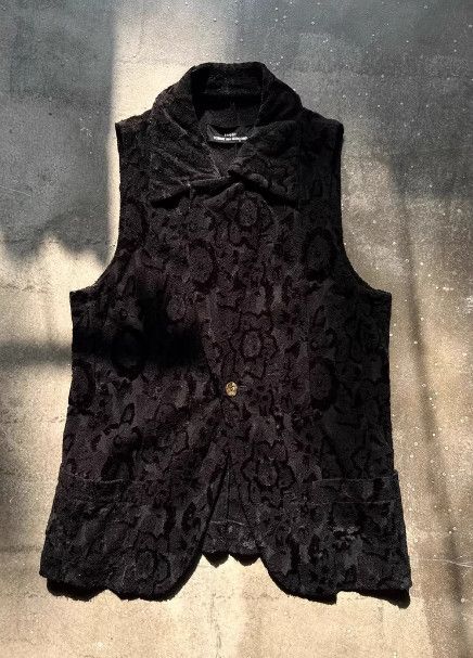 Comme des Garcons COMME des GARÇONS tricot AD1993 Jacquard Velvet Vest Size 48L - 1 Thumbnail