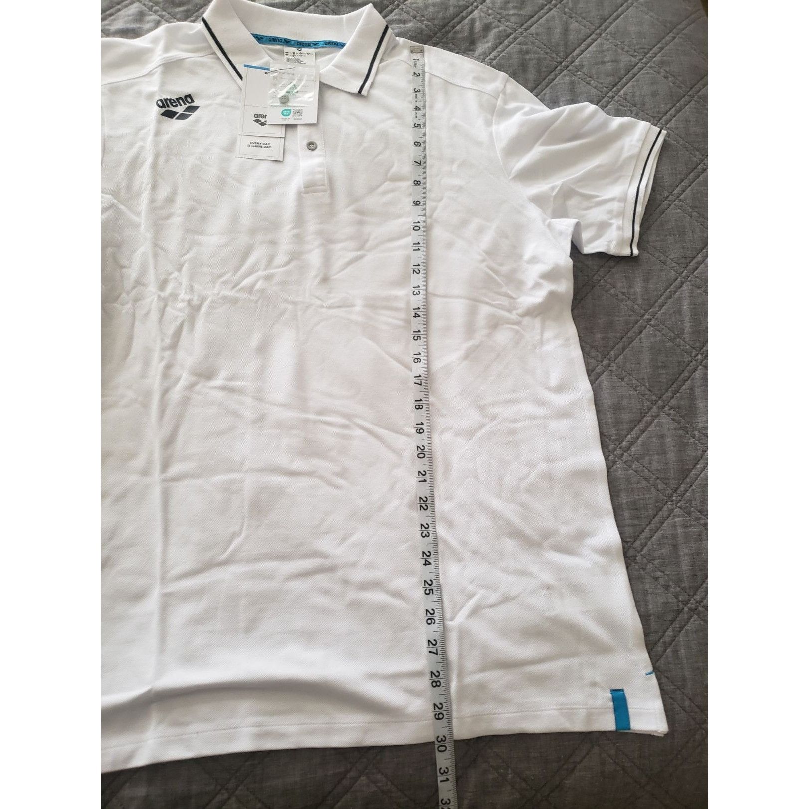 Other Arena Team Solid Polo Shirt White Cotton XL Unisex Regular F Size US XL / EU 56 / 4 - 9 Thumbnail
