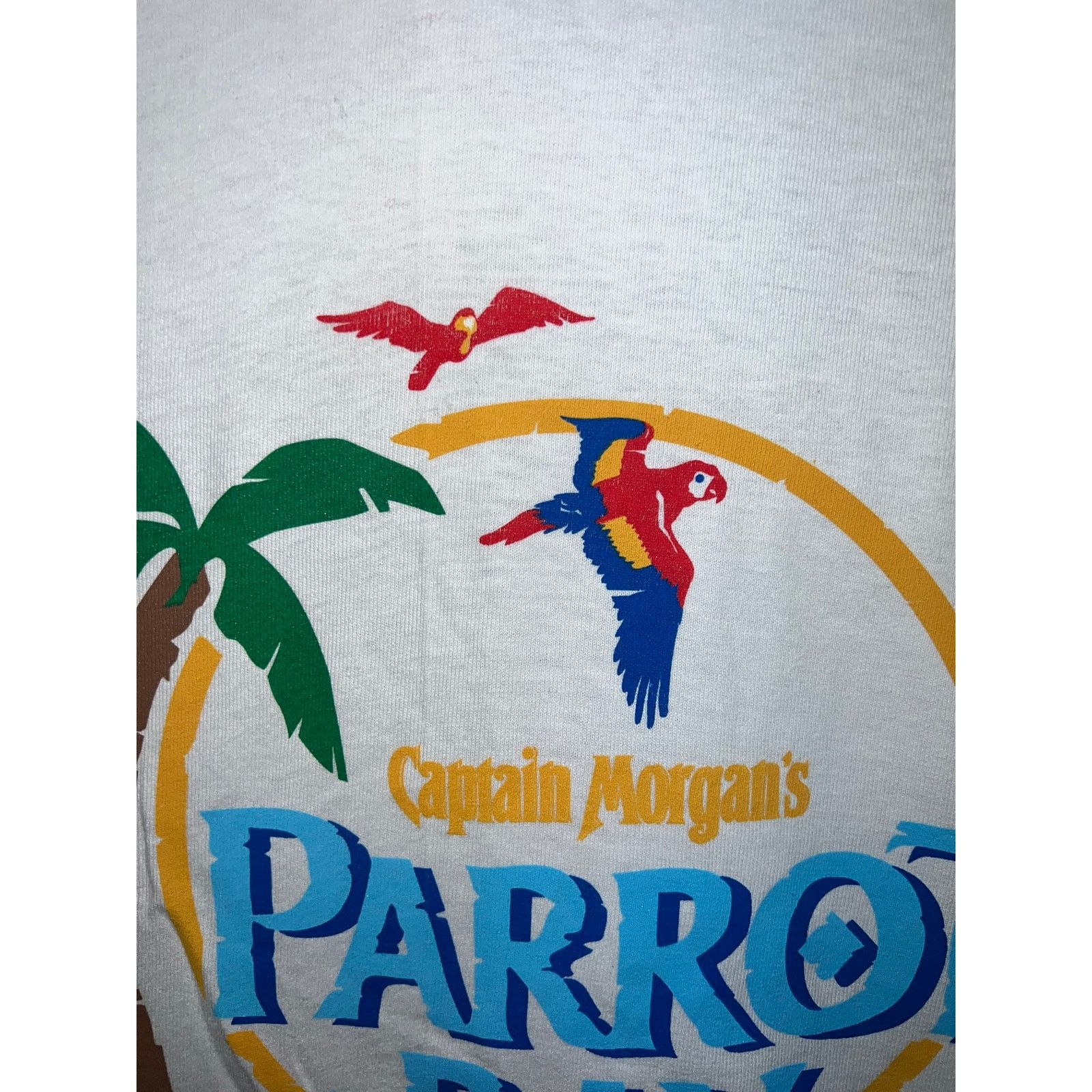 Hanes Vintage Captain Morgan Shirt Parroy Bay Alcohol 90s Tee XL Size US XL / EU 56 / 4 - 4 Thumbnail