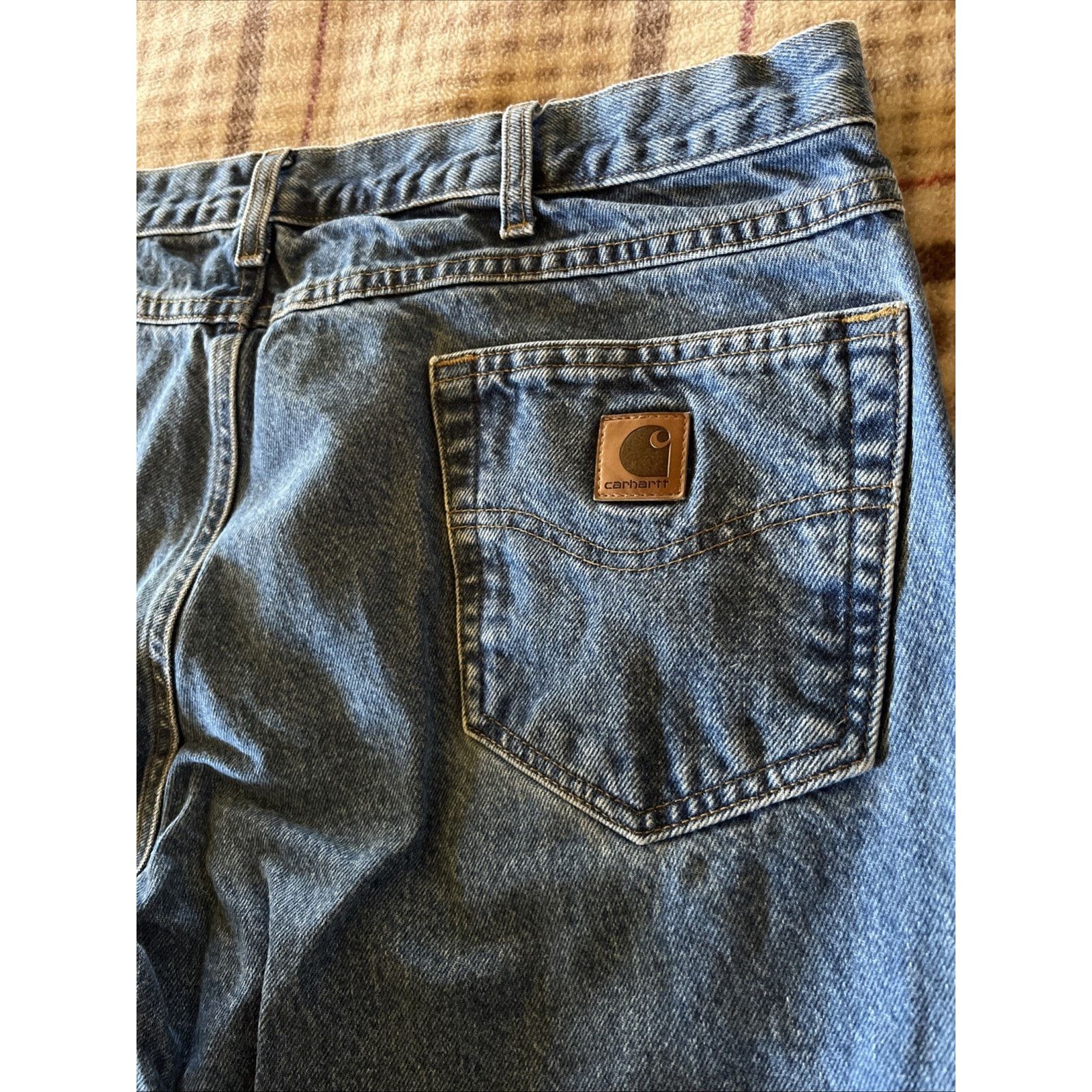 Carhartt Carhartt Jeans Mens 38x28 Blue Relaxed Fit Cotton Denim Size US 38 / EU 54 - 12 Thumbnail