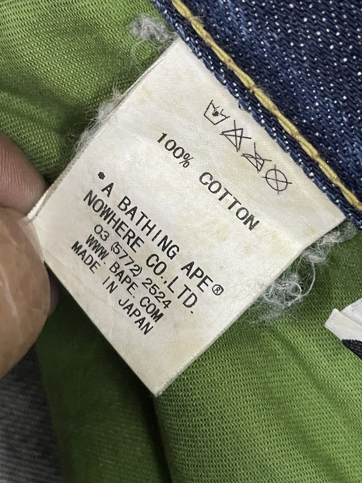 Bape Vintage Bape Star Selvedge Faded Distresed Denim Size US 35 - 20 Thumbnail