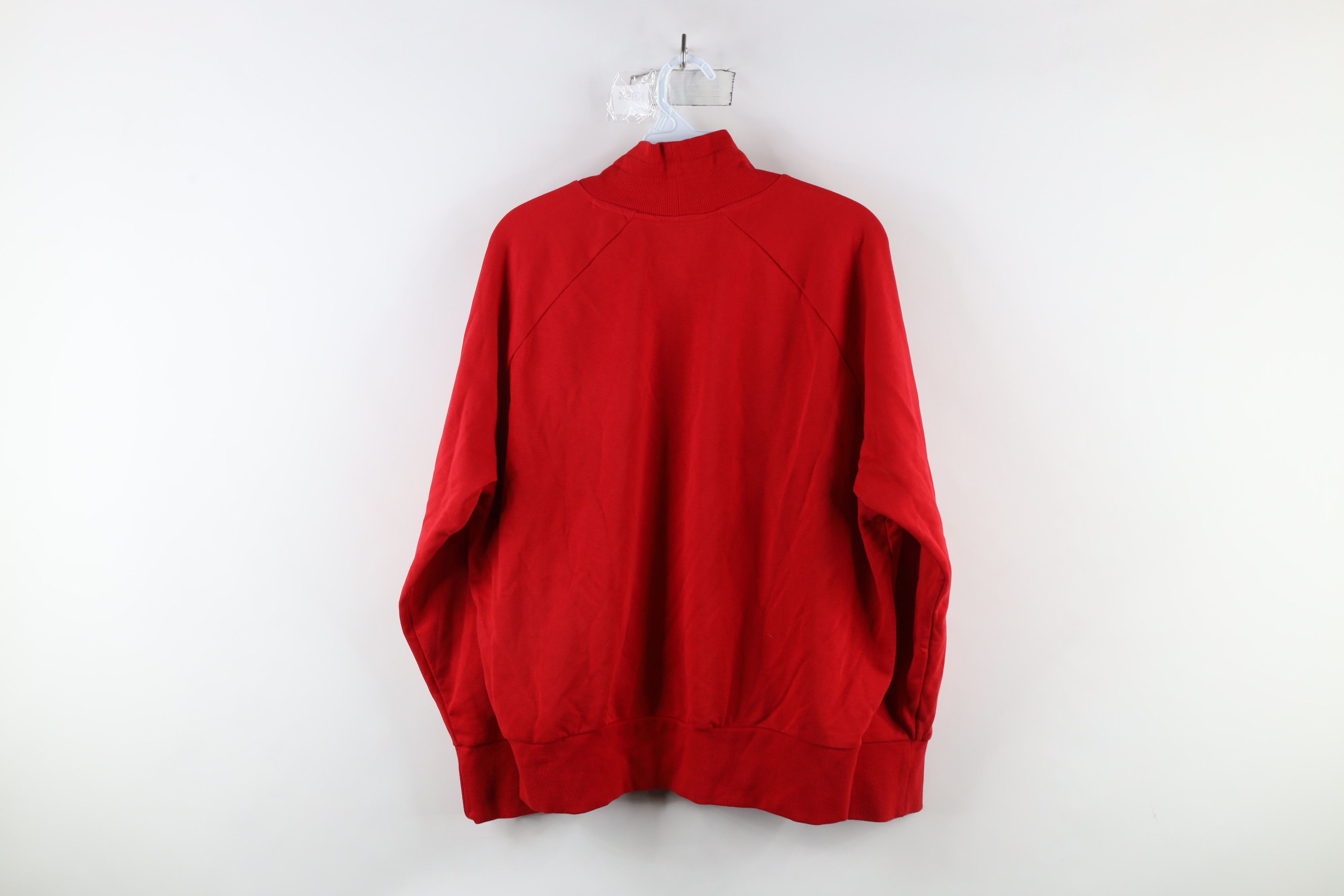Ralph Lauren × Vintage Vintage Ralph Lauren Tie Mock Neck Pullover Sweatshirt Red Size L / US 10 / IT 46 - 8 Thumbnail