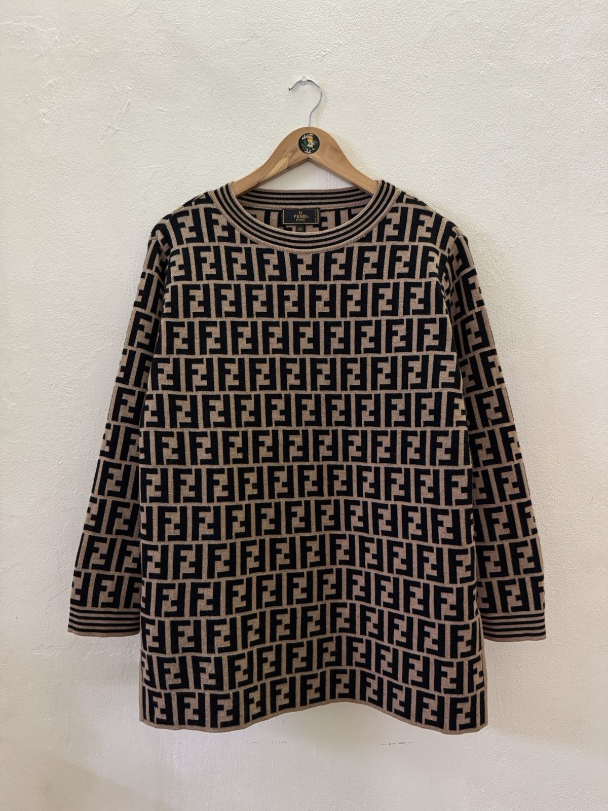 Fendi Fendi Zucca pattern knit sweater FF logo Monogram Size M / US 6-8 / IT 42-44 - 1 Thumbnail