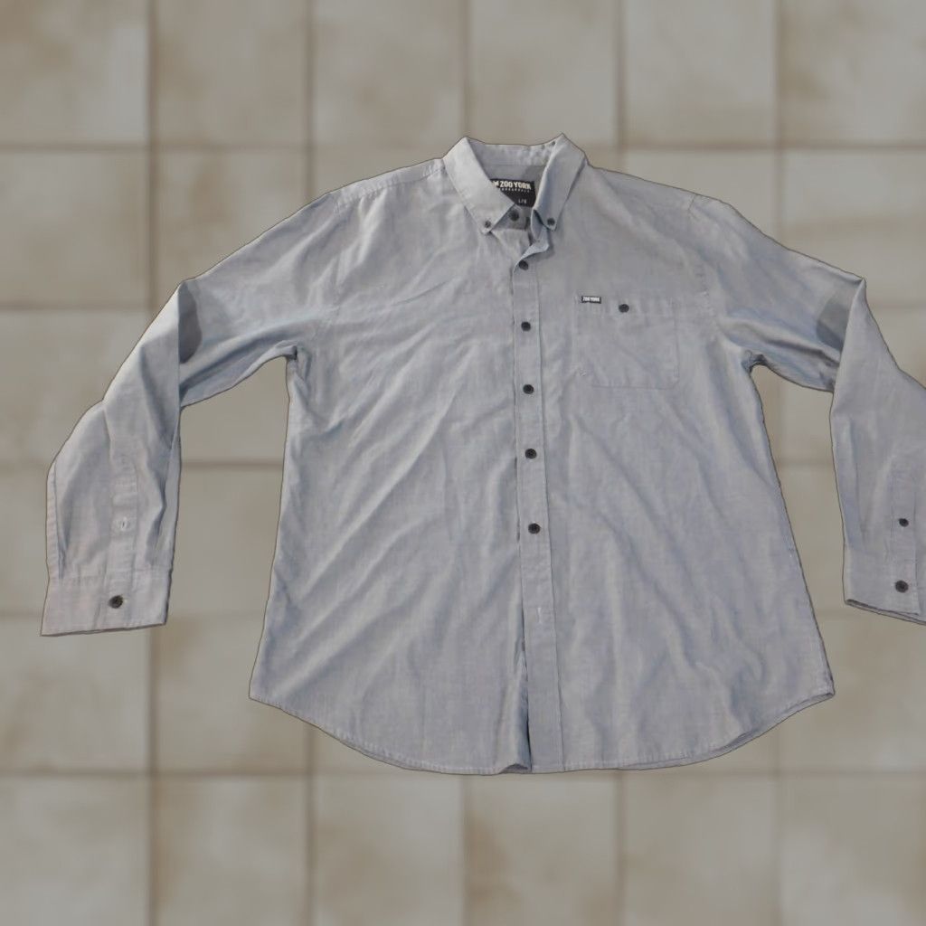 Zoo York Zoo York Shirt Large Blue Mens Button-Up Pocket Logo Classic - Relaxed Fit - Regular Size Size US L / EU 52-54 / 3 - 1 Thumbnail