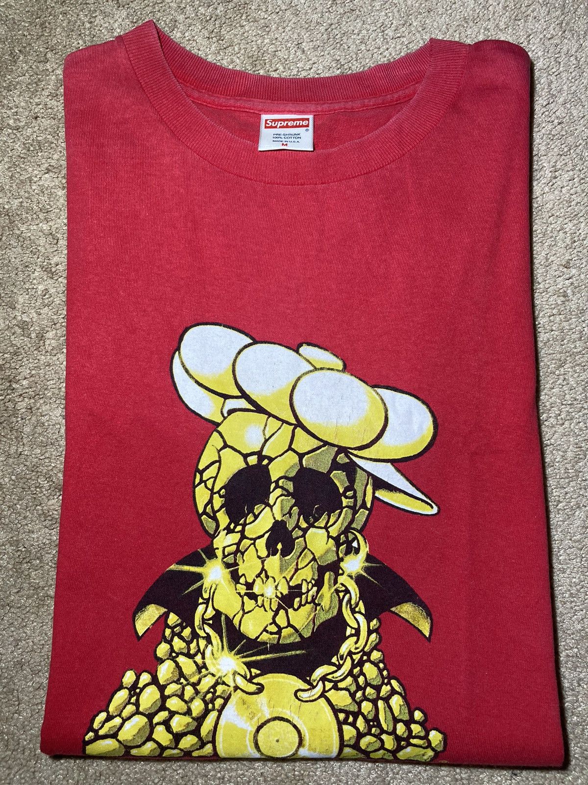 Supreme 2001 Supreme Hip Hop Skull Bones Medium Red Skate 90s OG Size US M / EU 48-50 / 2 - 1 Thumbnail