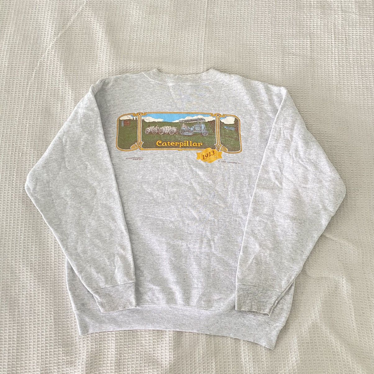 Caterpillar Thrashed Vintage 90s Caterpillar ERD GRUNGE SWEATSHIRT Size US L / EU 52-54 / 3 - 1 Thumbnail