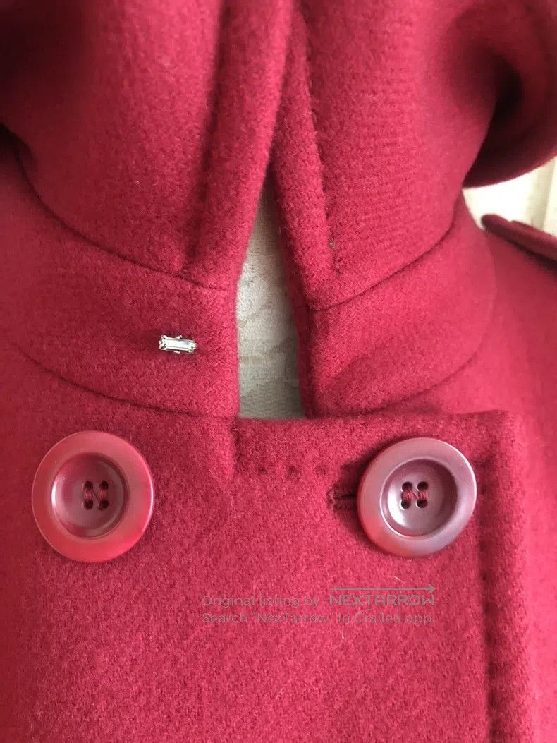 Max Mara Max Mara Red Wool Coat Size XXS / US 00 / IT 34 - 6 Thumbnail