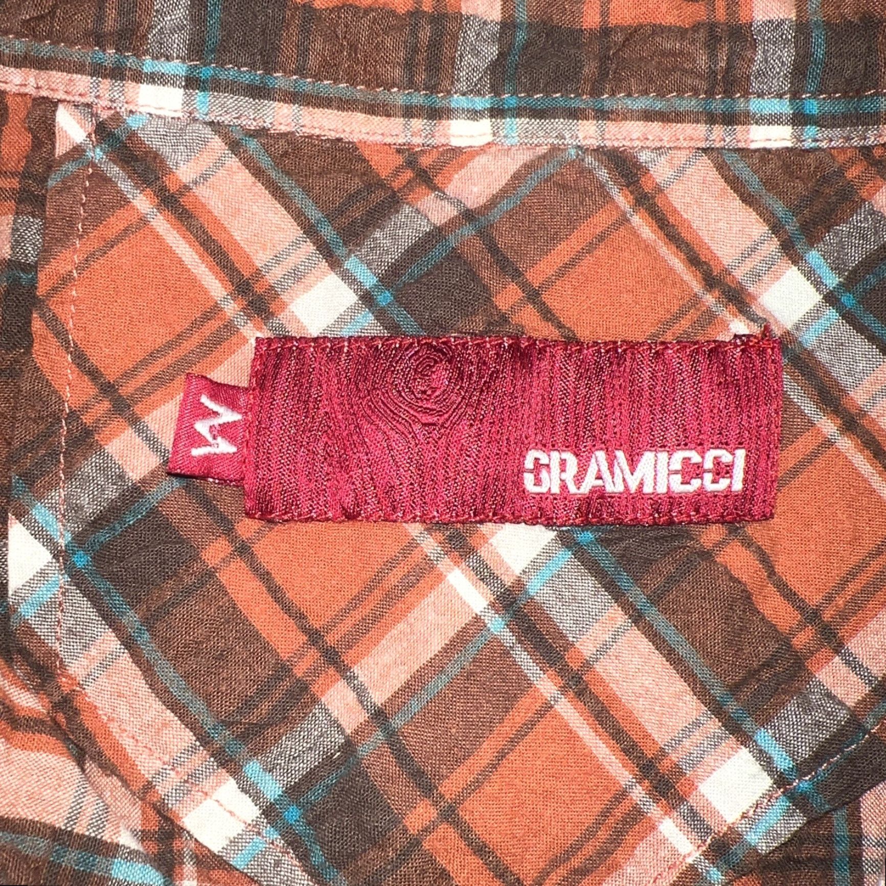 Gramicci Gramicci Shirt Button-Up Plaid Orange Men’s M Short Sleeve Mens Size M Size US M / EU 48-50 / 2 - 3 Thumbnail