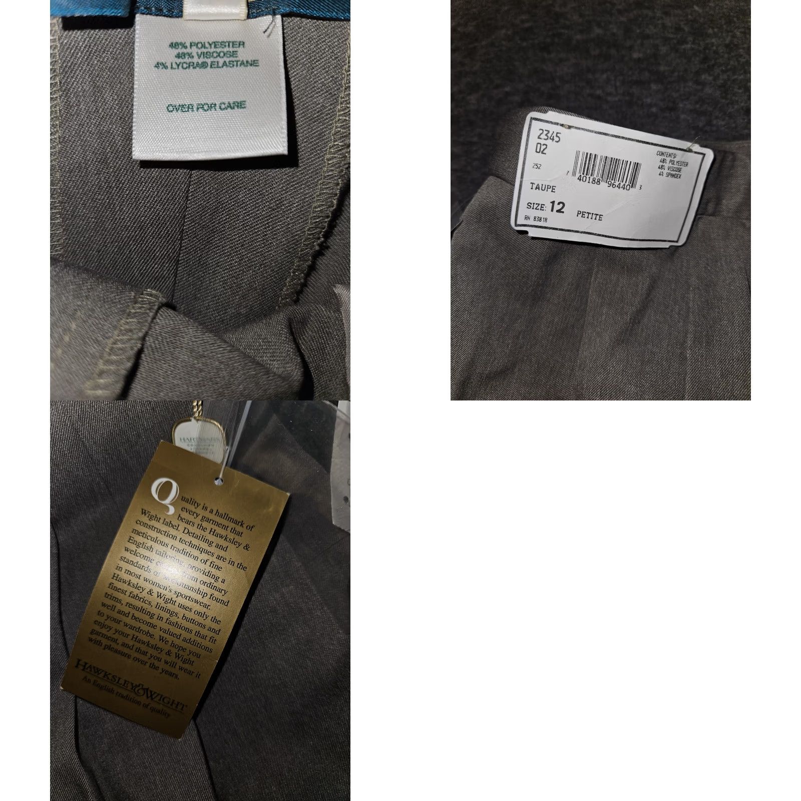 Vintage VINTAGE Hawksley & Wight Pleated Pants Women 12P Adjustable Waist Taupe USA Dress Pants Womens Size 34" / US 12 / IT 48 - 9 Thumbnail