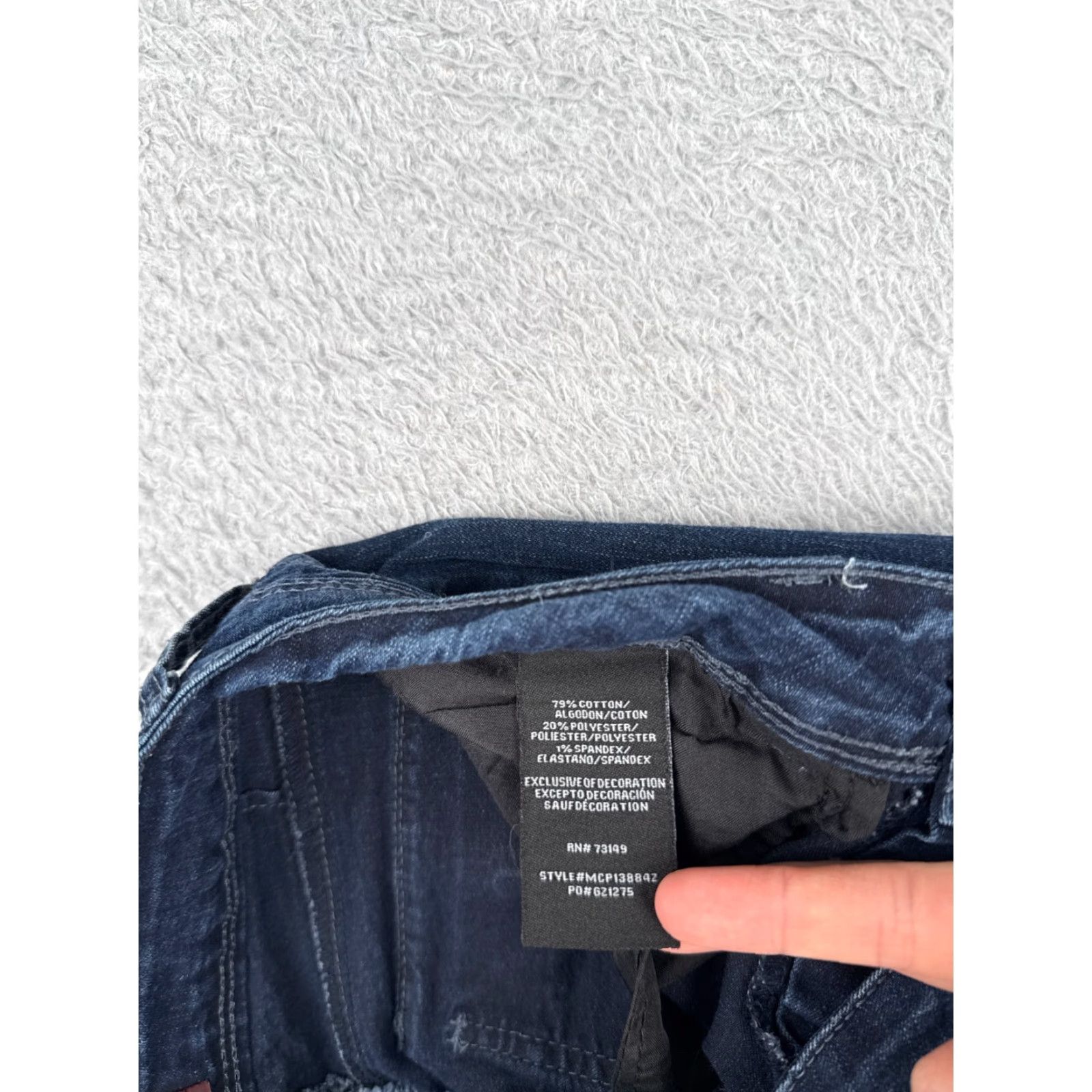 Vintage One5One Jeans Women 4 Blue Denim Capri Dark Wash Low Rise 28x16 Cotton Blend Size 27" / US 4 / IT 40 - 6 Thumbnail