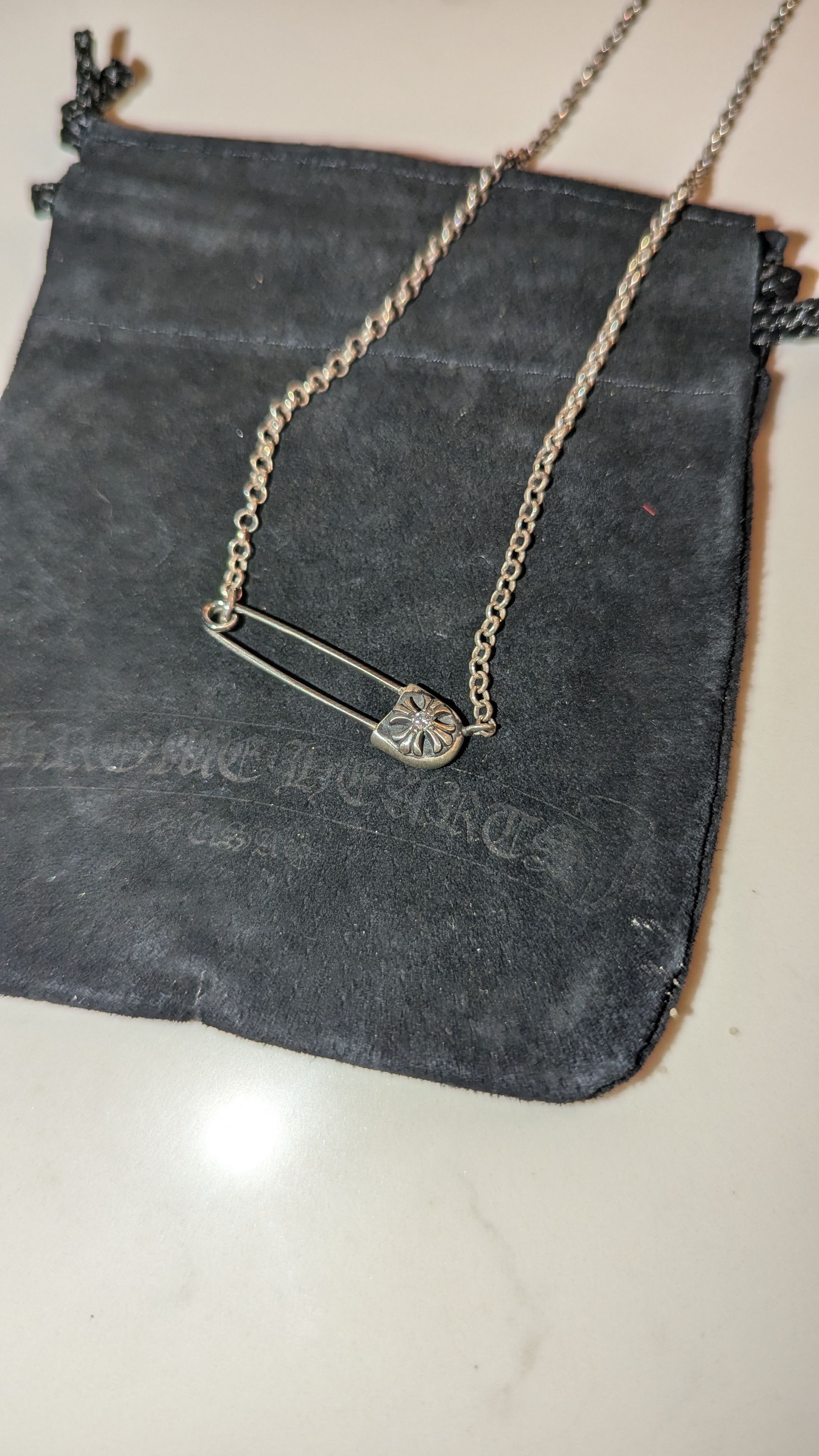Chrome Hearts Chrome Hearts diamond safety pin necklace Size ONE SIZE - 2 Thumbnail