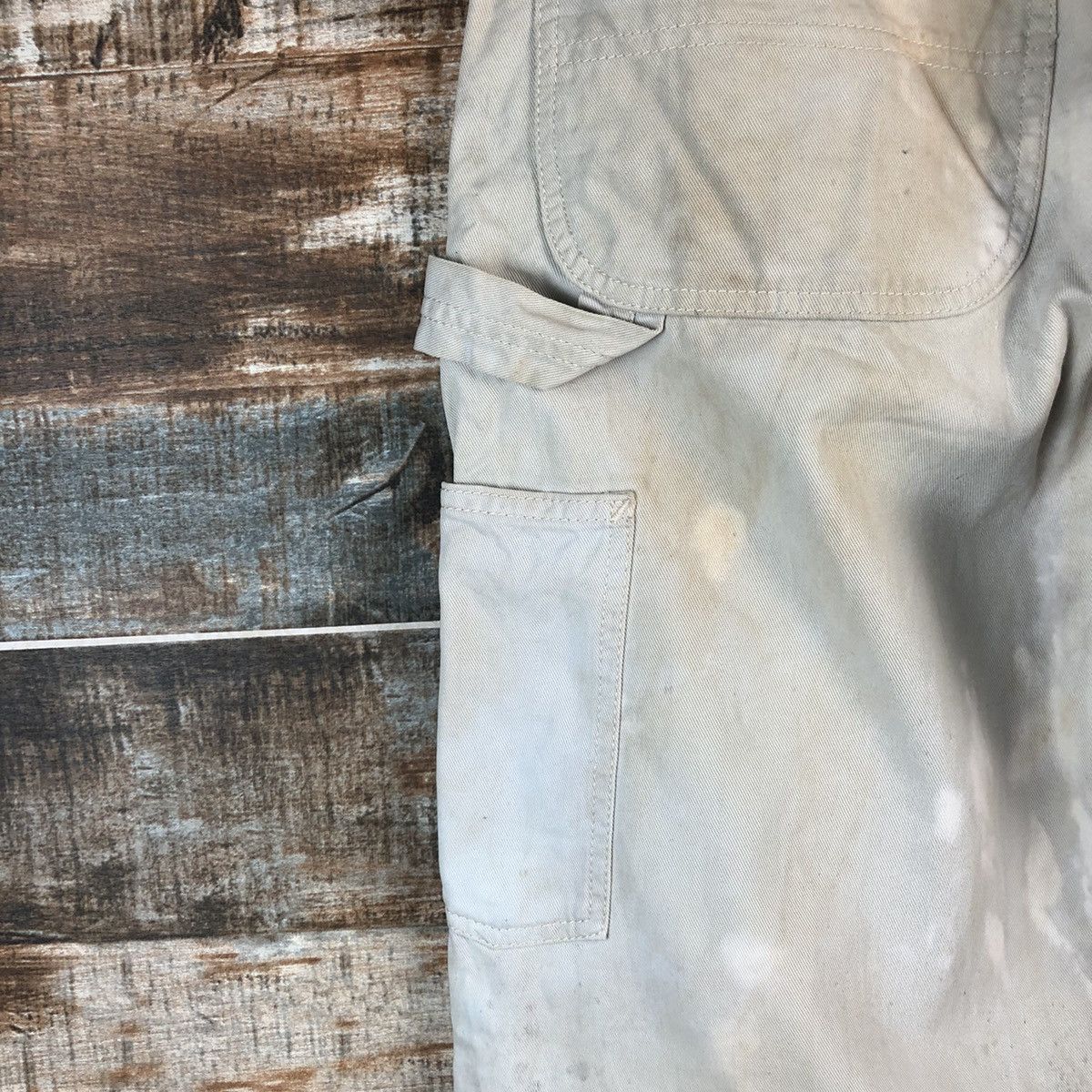 Carhartt Carhatt faded White dirty worker painter cargo Pants #A2588 Size US 33 - 7 Thumbnail