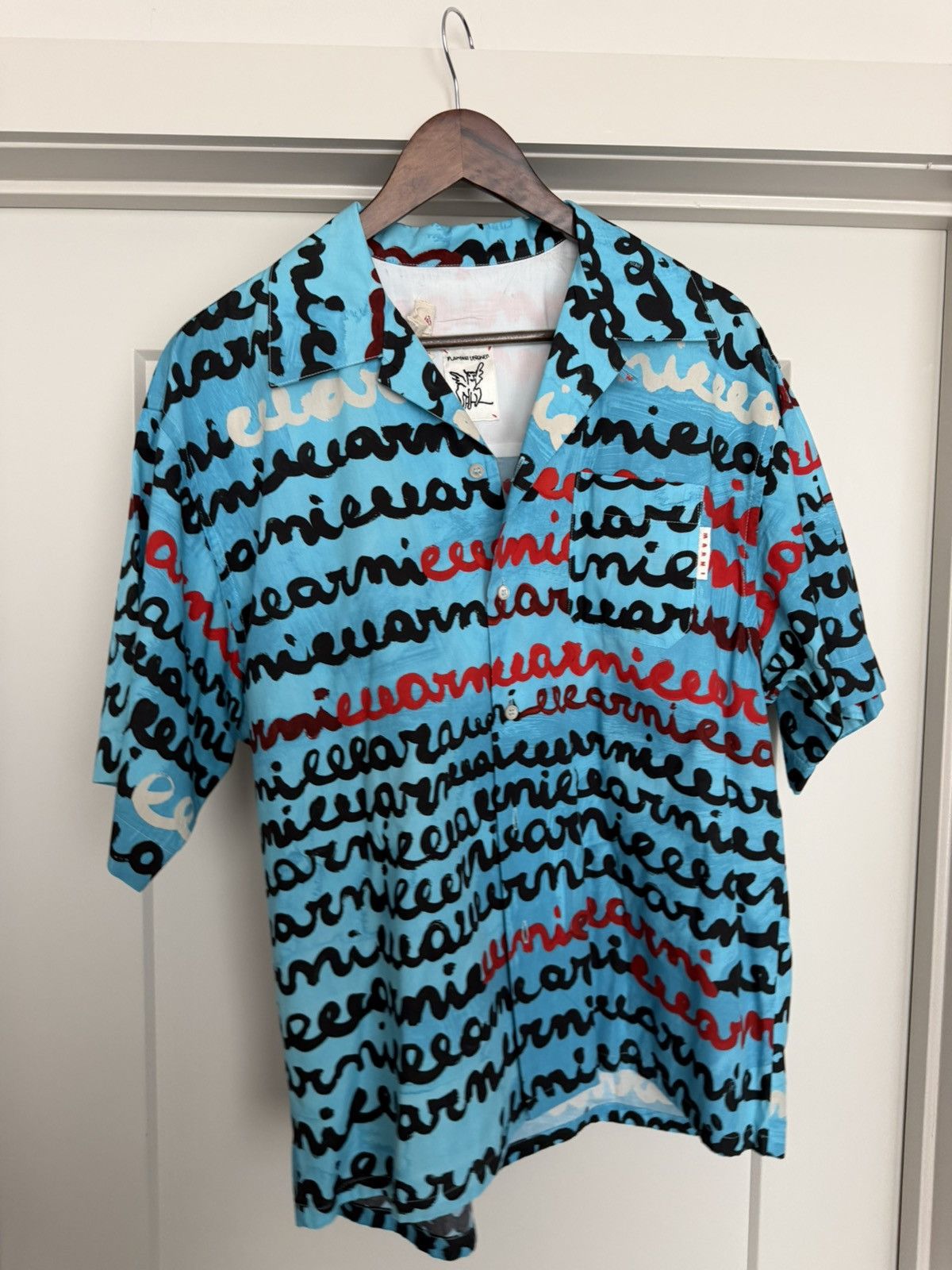 Marni Marni Short-Sleeve Shirt 'Turquoise Size US M / EU 48-50 / 2 - 2 Thumbnail