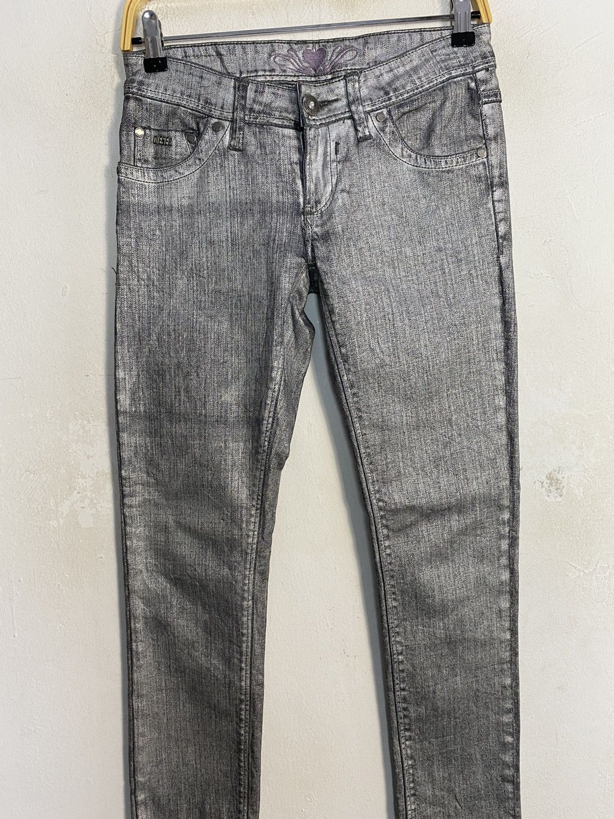 Diesel 90s Diesel Grey Denim Jeans Skinny Cut Size 28" / US 6 / IT 42 - 3 Thumbnail