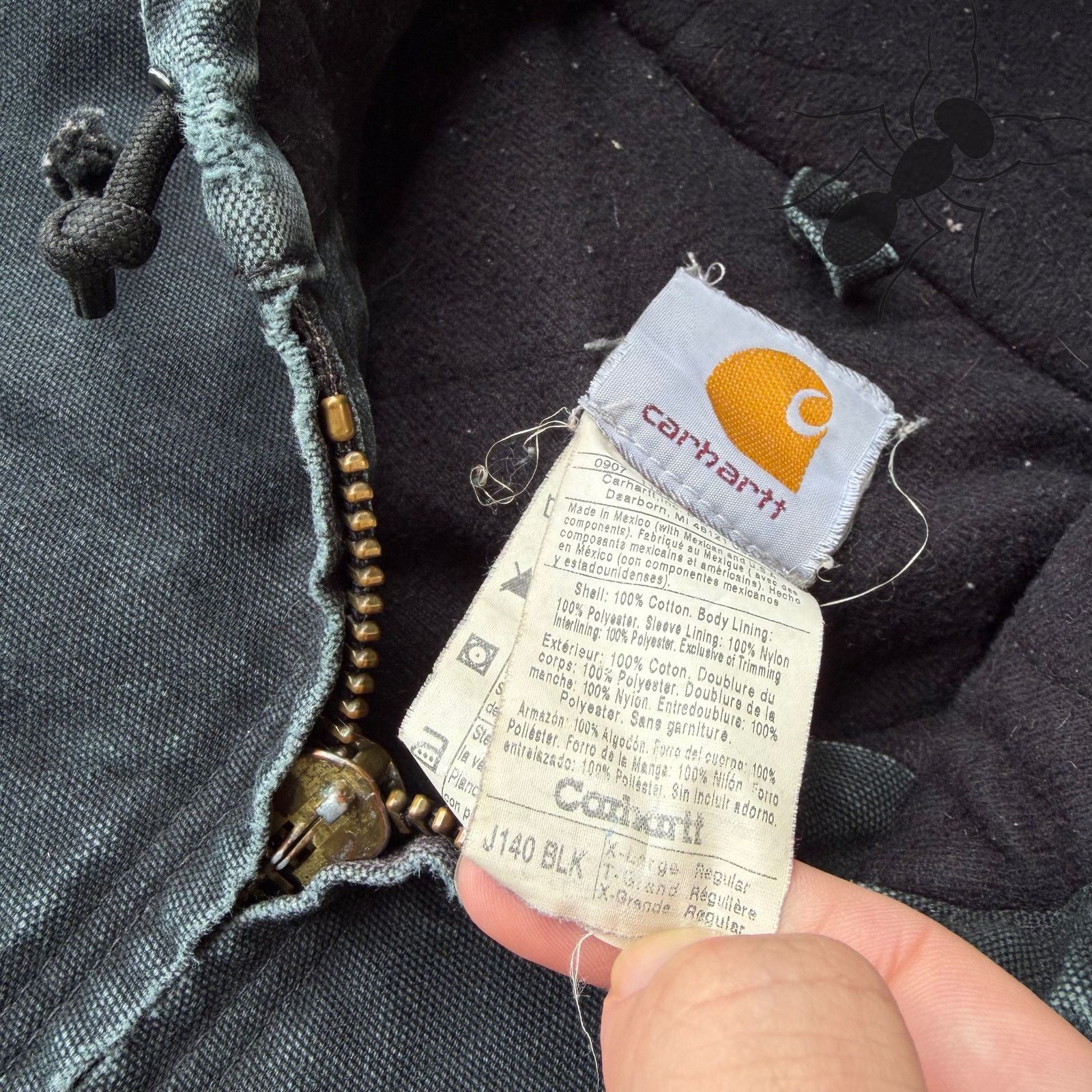 Carhartt × Vintage Carhartt J140 black hooded work wear jacket Size US XL / EU 56 / 4 - 5 Thumbnail