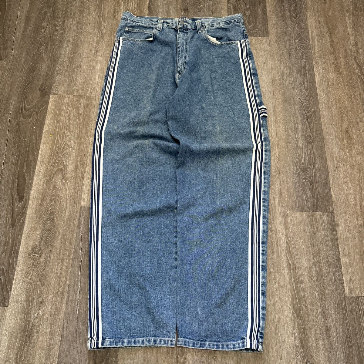 JNCO × Southpole × Vintage vintage Y2K Bolero baggy wide leg side stripe Lee pipe style Size US 36 / EU 52 - 1 Thumbnail