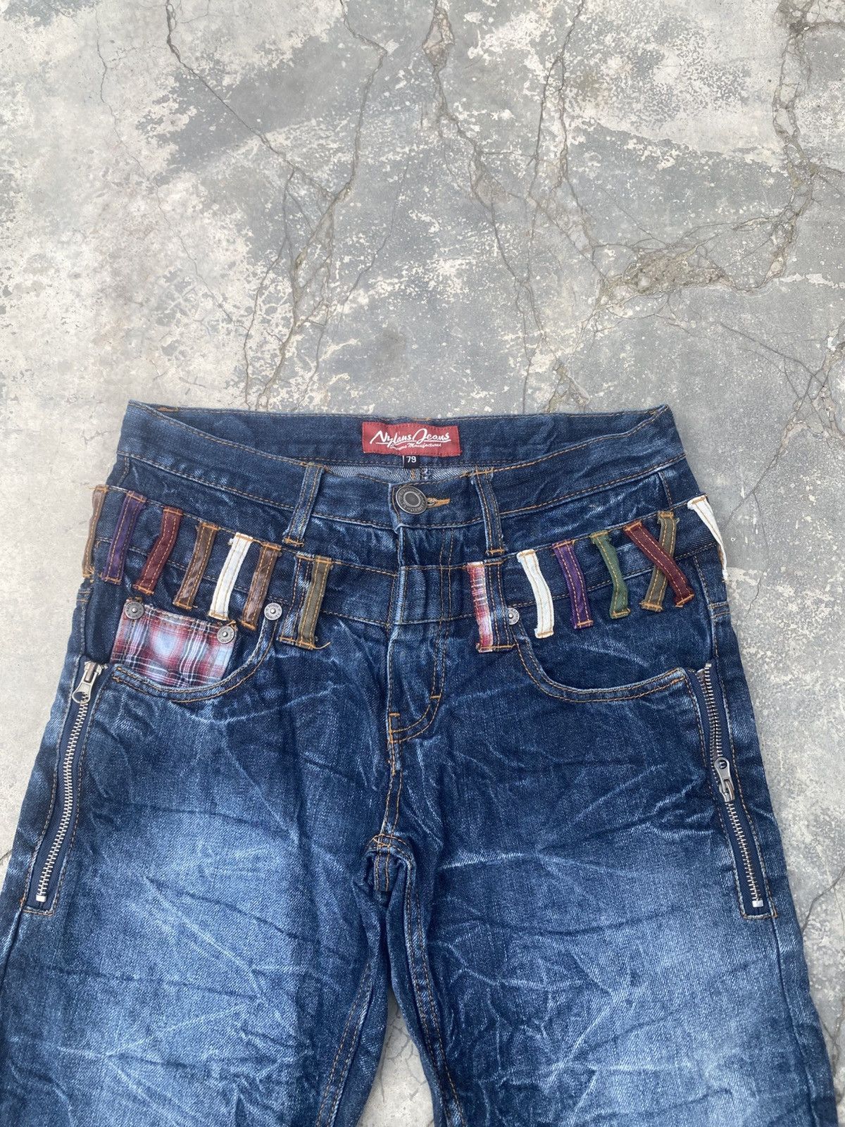 Japanese Brand Nylaus Jeans Bondage Double Waist Quater Jeans Size US 28 / EU 44 - 2 Thumbnail