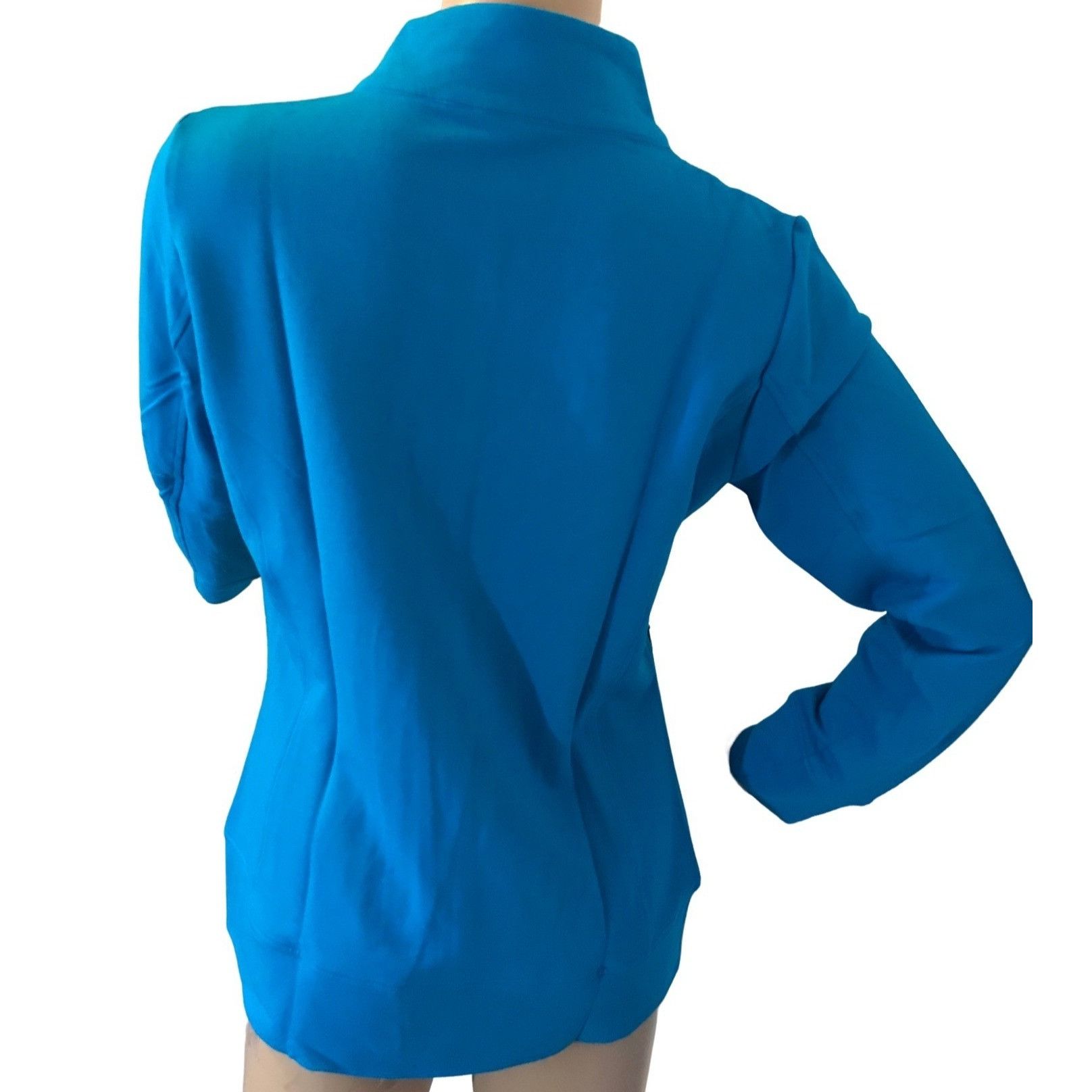 Swarovski Christine Alexander Small Blue Cotton Sport Track Jacket Gym Size S / US 4 / IT 40 - 3 Thumbnail