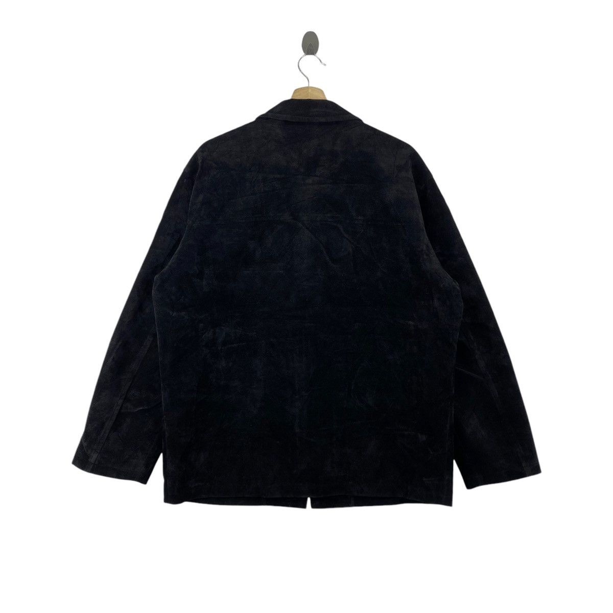 Lancel × Vintage Vintage LANCEL PARIS France Designer Suede Full Zipper Black Size US L / EU 52-54 / 3 - 3 Thumbnail
