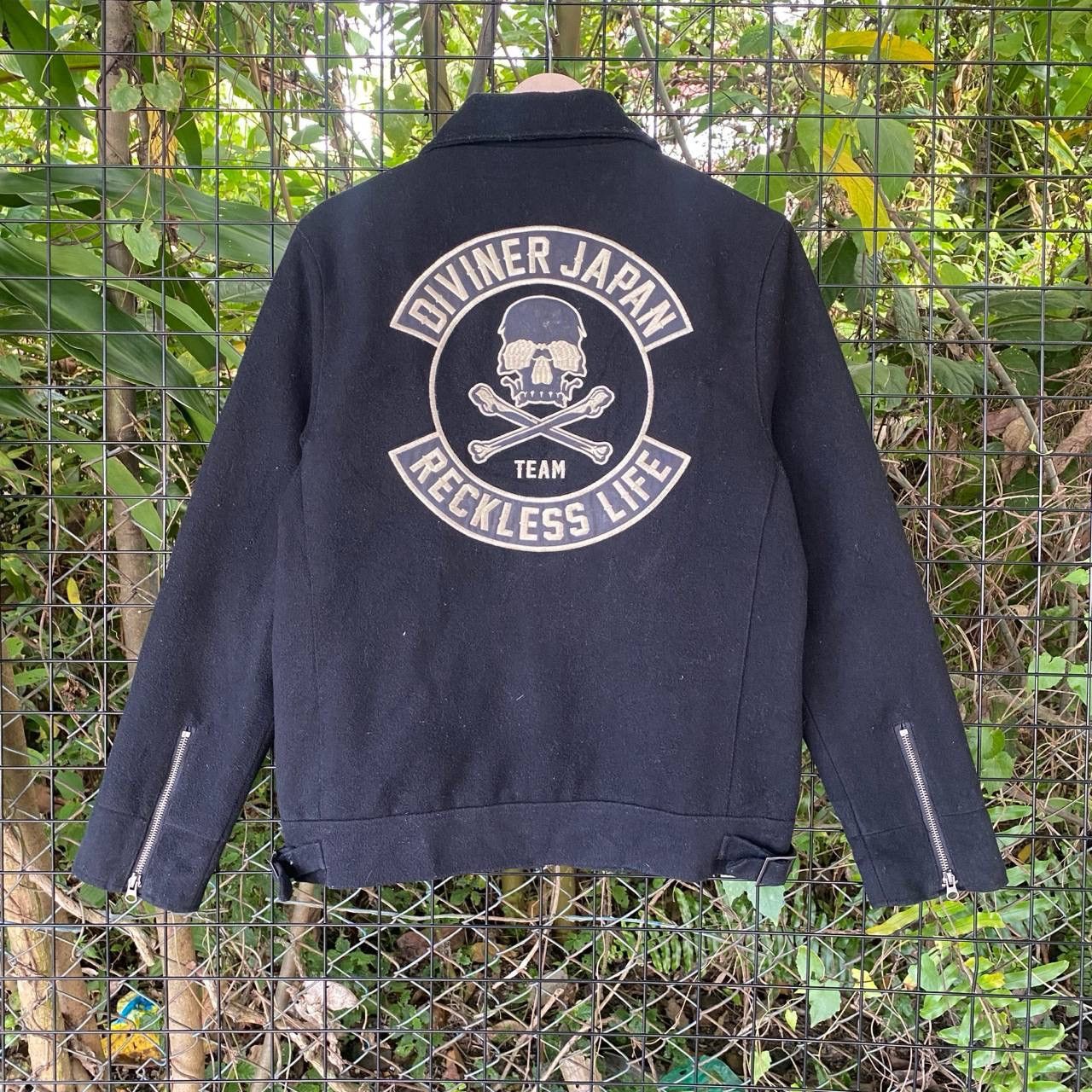 Diviner Japan Skull Big Logo Backhit Punk Zipper Jacket
