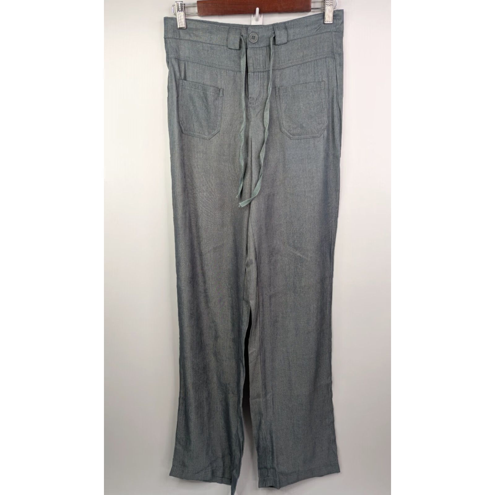 Vintage Misslook Grey Drawstring Pants Size Medium Womens Cotton Blend Front Pockets Cargo Slouchy Breathing Elastic Waist Pockets Men? Wait. Size 32" / US 10 / IT 46 - 2 Thumbnail