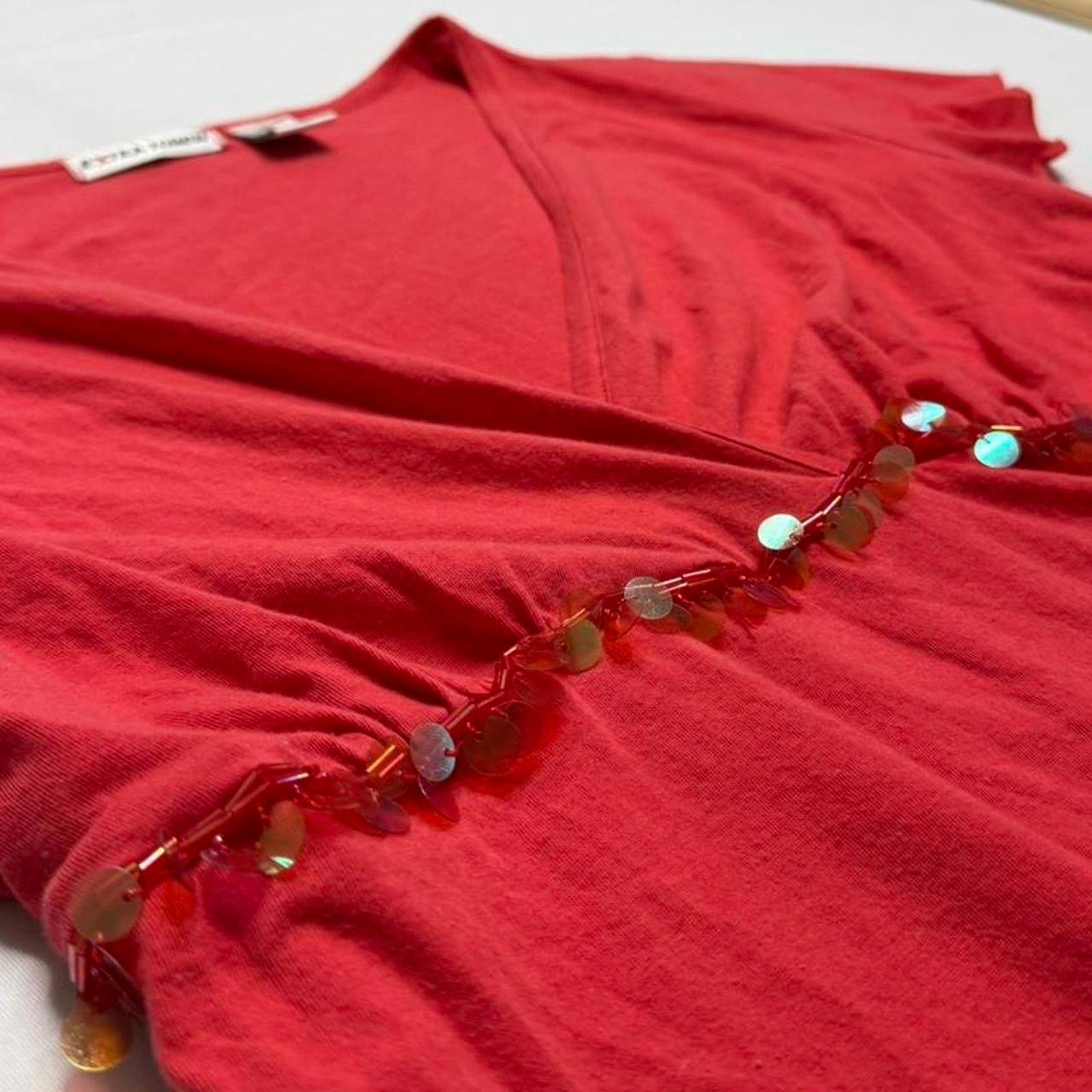 Other Extra Touch Sequin Fairy core Short Sleeve Boho Top size XL Size XL / US 12-14 / IT 48-50 - 4 Thumbnail