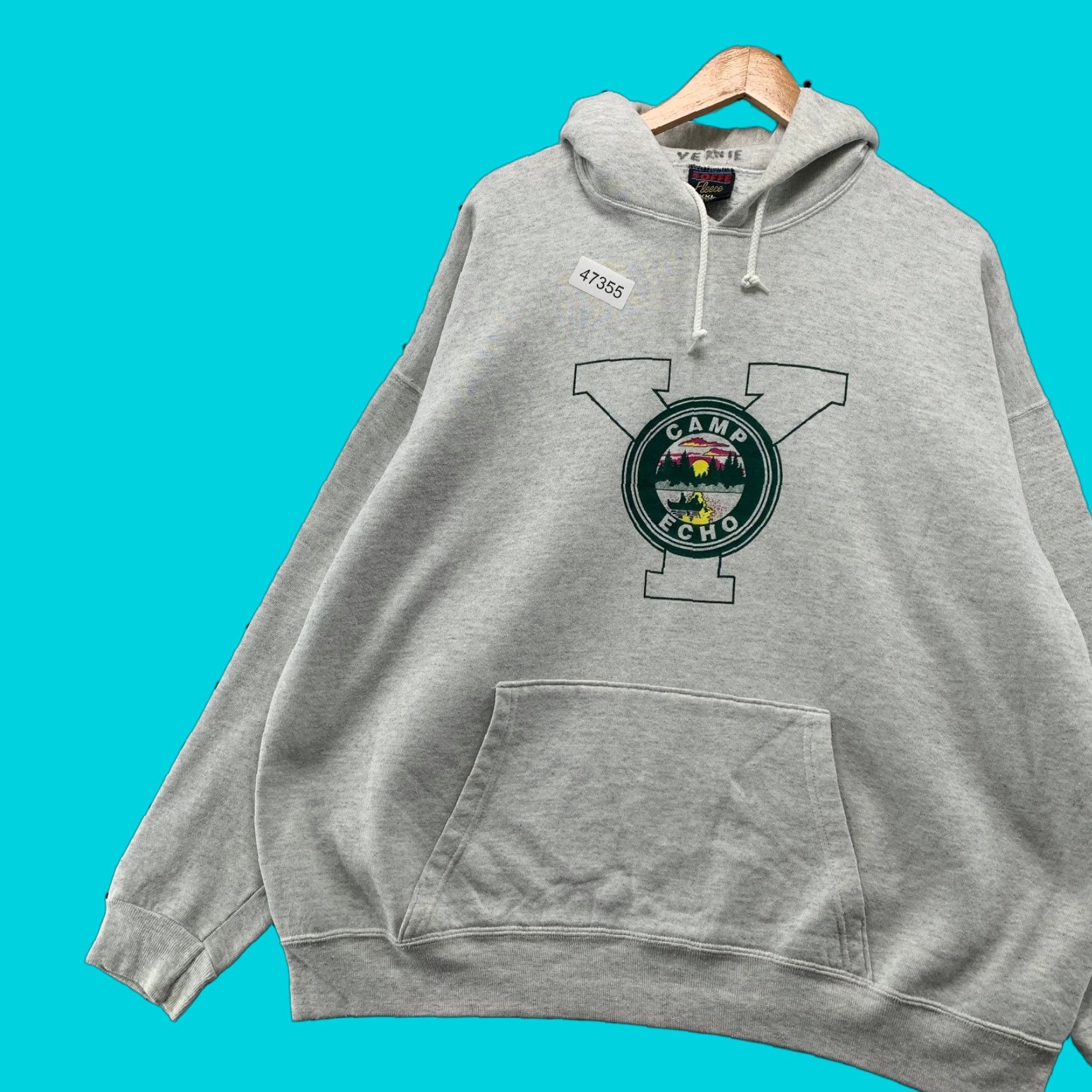 Vintage Vintage Camp Echo Ymca Hoodie Sweatshirt Mens 2XL Gray Fleece Hooded USA Size US XXL / EU 58 / 5 - 1 Thumbnail
