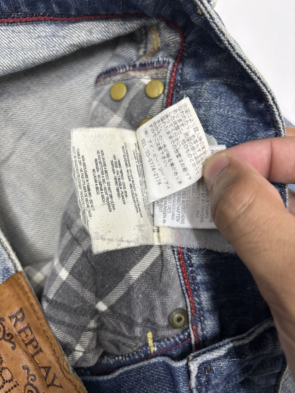 If Six Was Nine Replay R81 Wide Leg Flare Jeans Distressed Denim Size US 30 / EU 46 - 13 Thumbnail