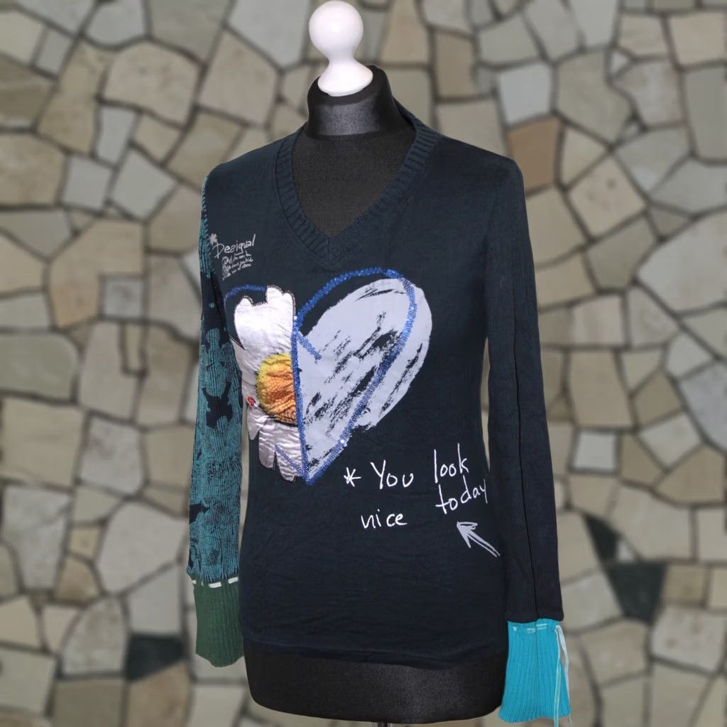 Desigual Desigual Jumper Women S Pullover Cotton Multicoloured Knit Shirt Woman S Desigual Jumper Pullover Multicoloured Cotton Woman S Size S / US 4 / IT 40 - 1 Thumbnail