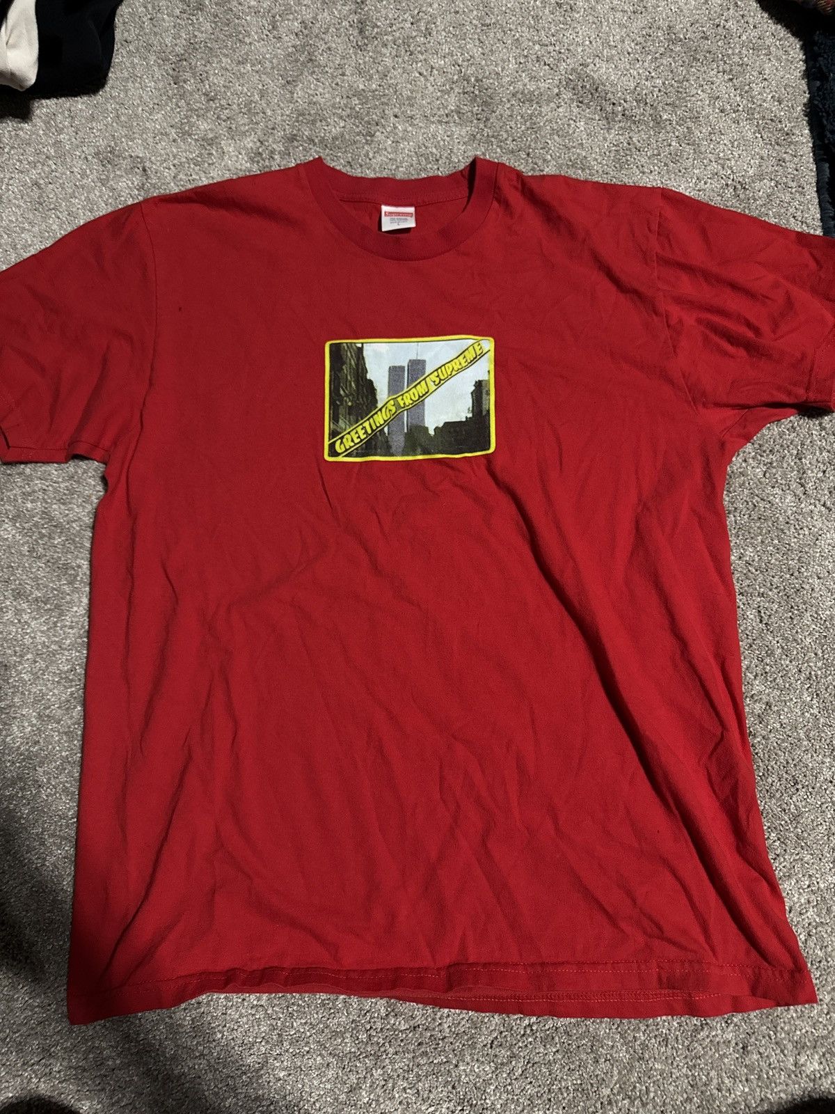 Supreme 9/11 Tee Red Large