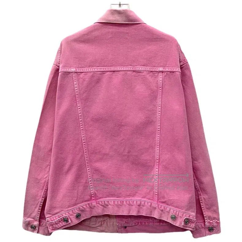 Balenciaga Balenciaga Pink Logo Letter Embroidered Point Collar Singl Size XXS / US 00 / IT 34 - 2 Thumbnail