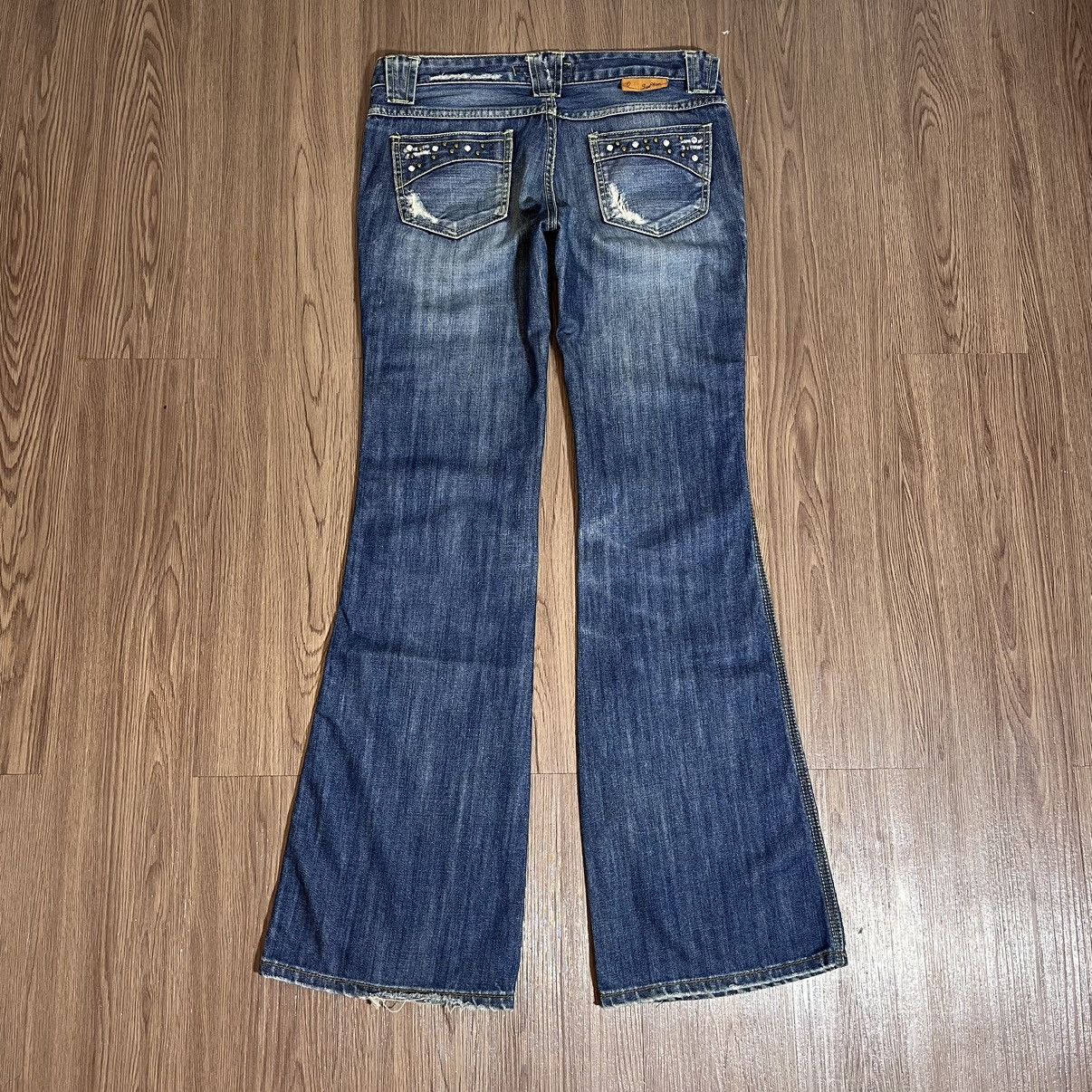 GOSTAR DE FUGA × Japanese Brand Studded flare distressed washed denim Size US 32 / EU 48 - 2 Thumbnail