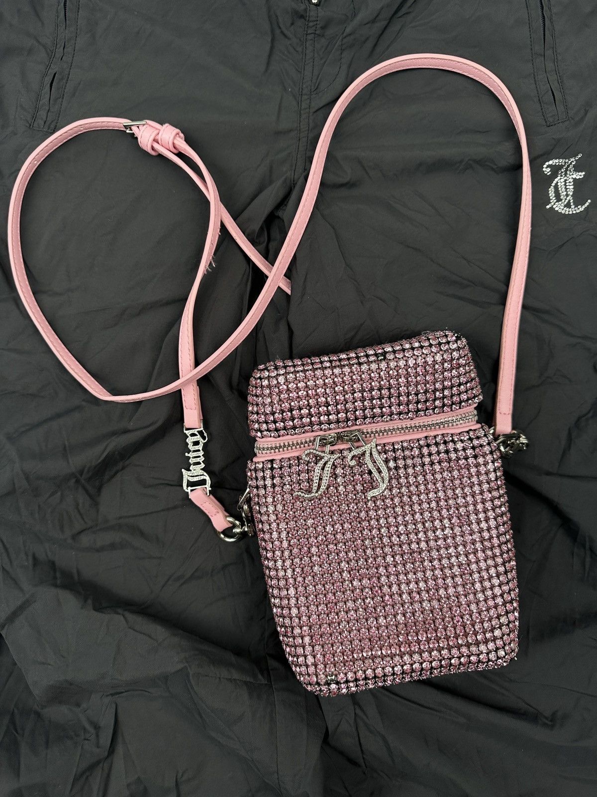 Juicy Couture JUICY COUTURE Melanie Diamante Crystal Pink Crossbody Bag Size ONE SIZE - 1 Thumbnail