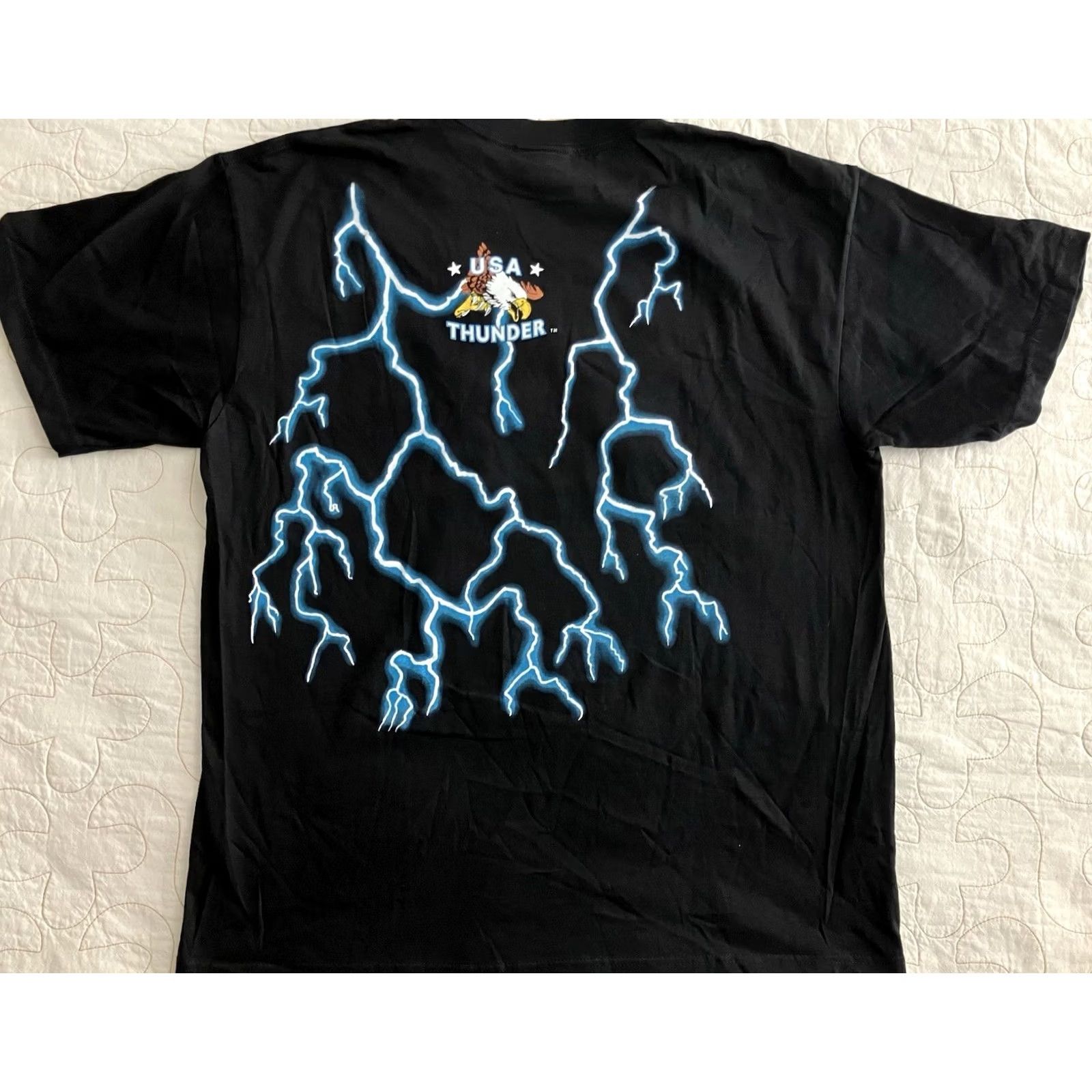 Vintage VINTAGE Thunder Sportswear Wolf Motorcycle Bike Tshirt Mens XL Black 90s Survivors T-Shirt Mens XL Black Motorcycle Theme Size US XL / EU 56 / 4 - 7 Thumbnail