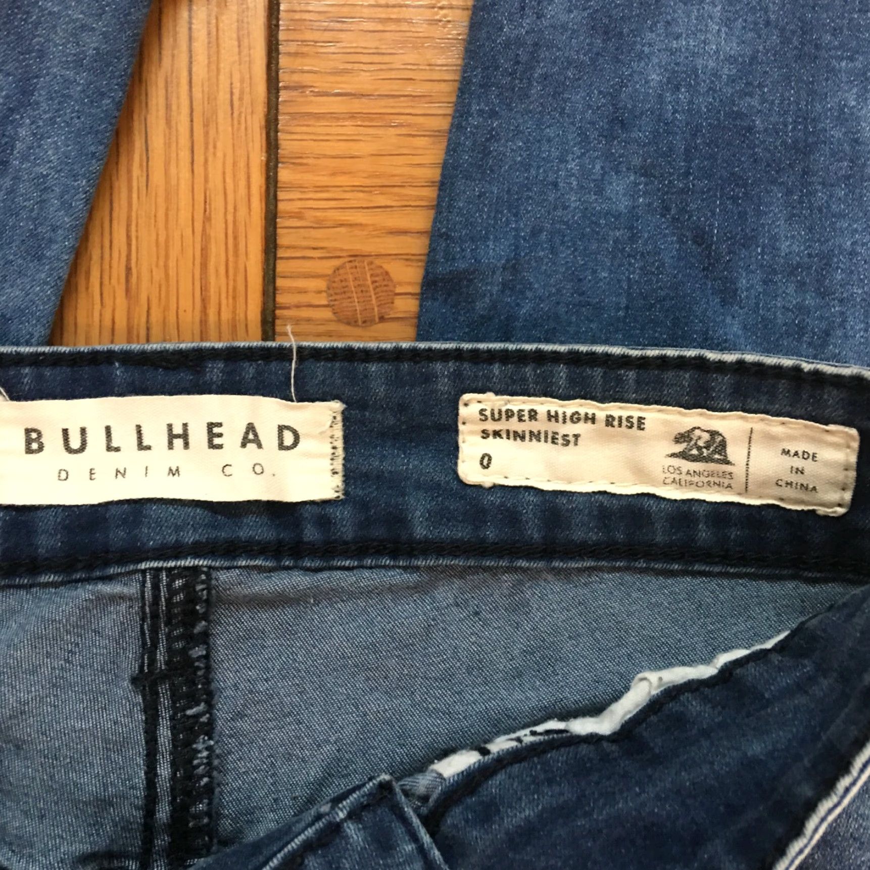Vintage Bullhead Denim Co. Womens Jeans Main Selling Point Skinny Blue Denim Size 0 High Rise 25in Inseam 5-Pocket Cuff 4in Size 25" / US 0 / IT 36 - 6 Thumbnail