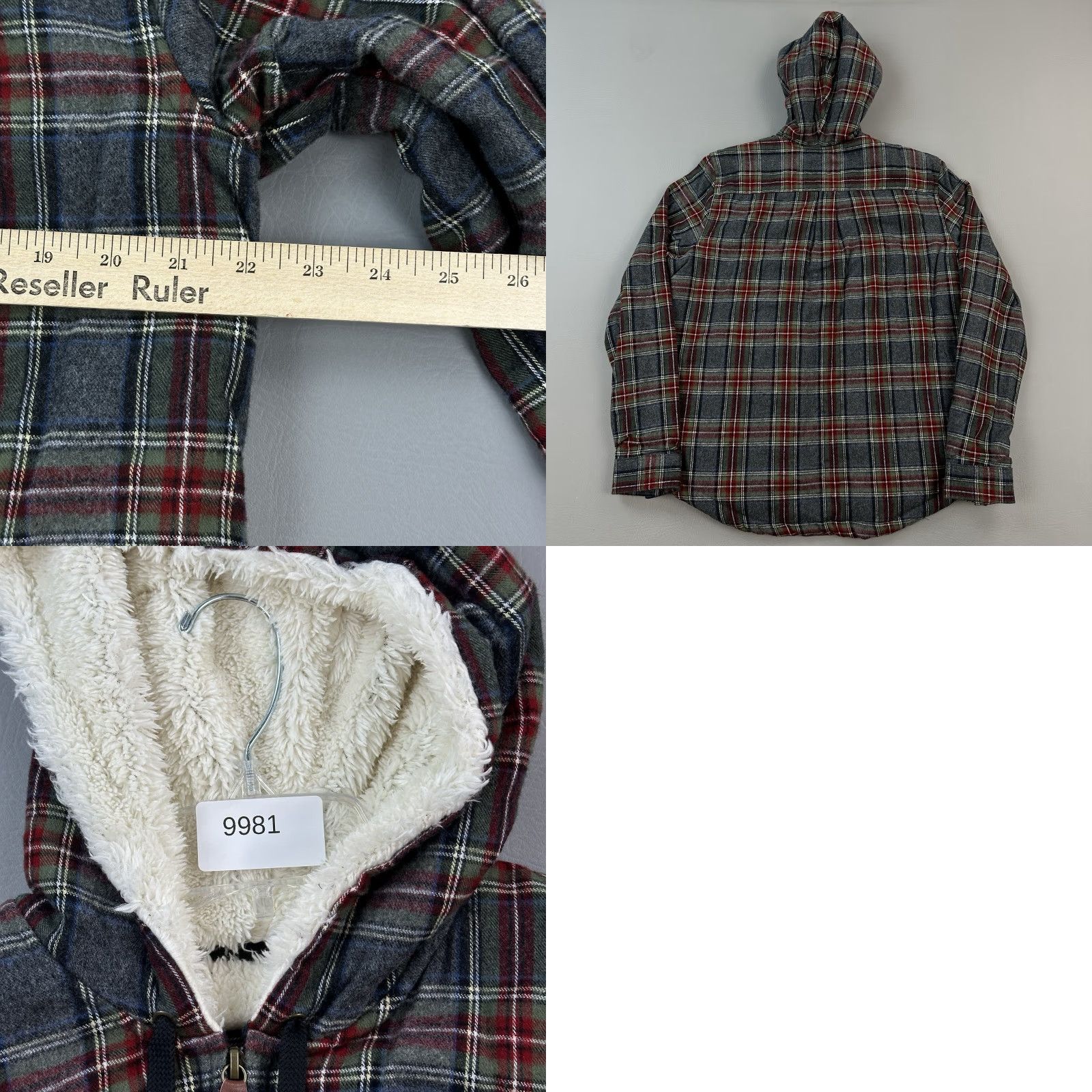 Vintage LL Bean Hoodie Women's Medium Scotch Plaid Relaxed Sherpa Lined Flannel Jacket Size M / US 6-8 / IT 42-44 - 9 Thumbnail