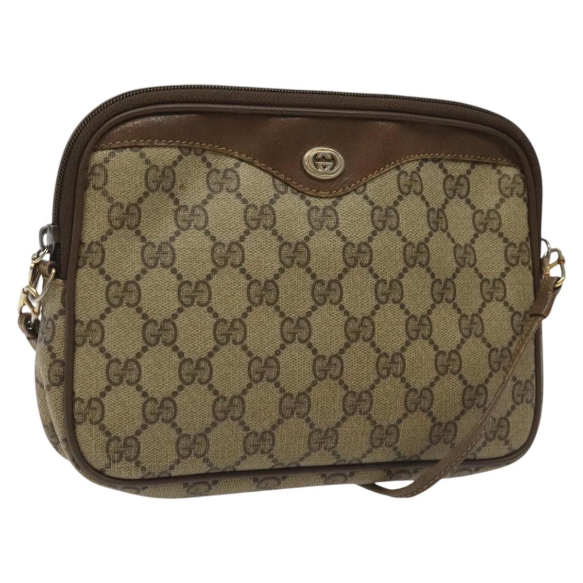 Gucci GG Supreme Shoulder Bag Pvc Leather Beige, Women's