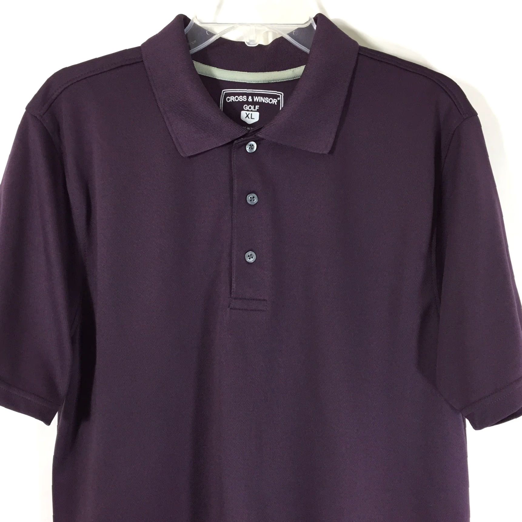 Vintage Cross & Winsor Golf Polo Shirt Mens XL Purple Short Sleeve Size US XL / EU 56 / 4 - 3 Thumbnail