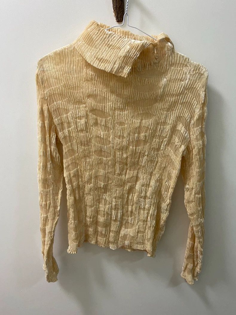 issey miyake size:2 Pleated velvet coat