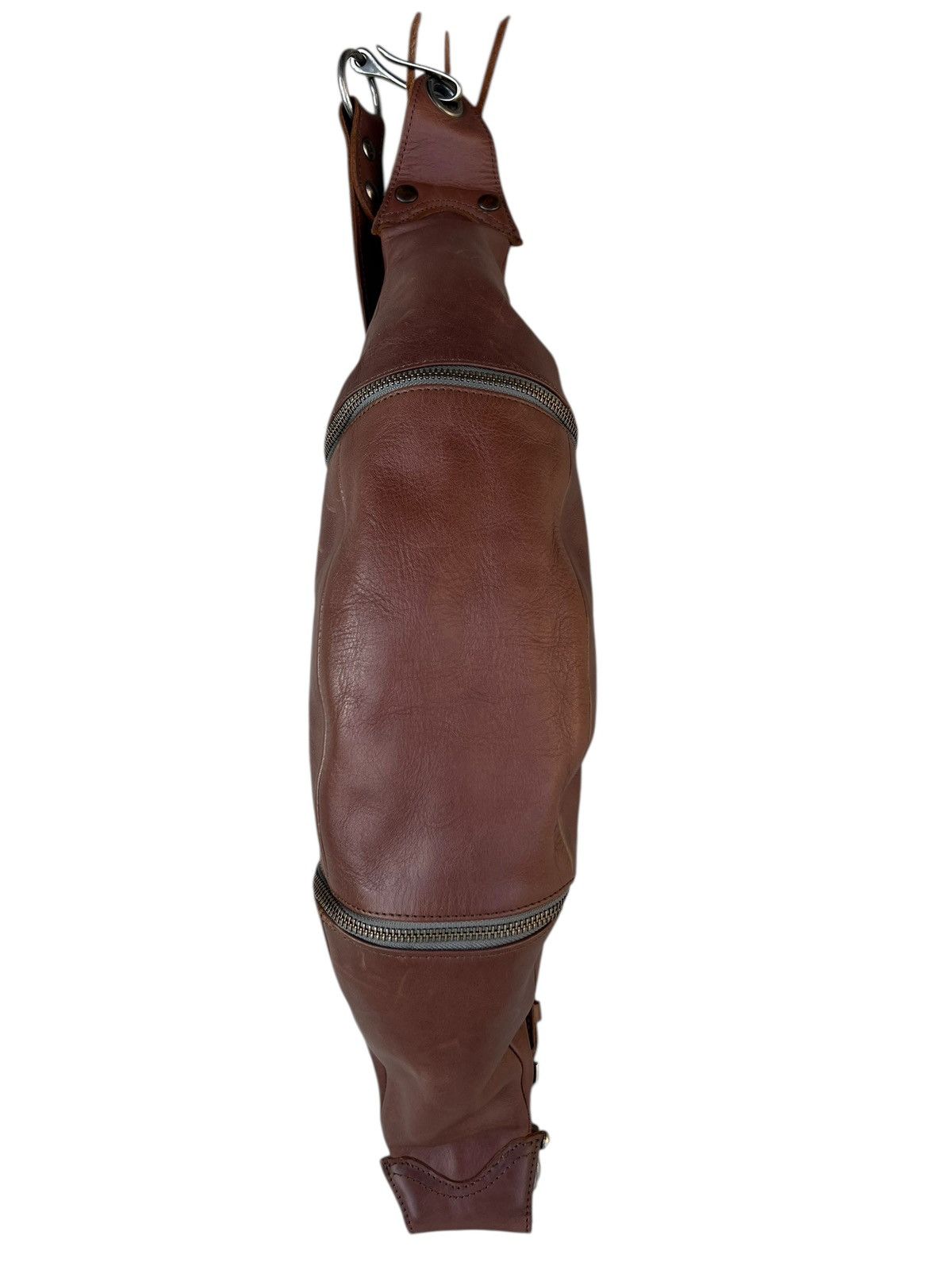 Alfredo Bannister × Leather Alfredo Bannister Patina Leather Multi Pocket Banana Bag Size ONE SIZE - 12 Thumbnail