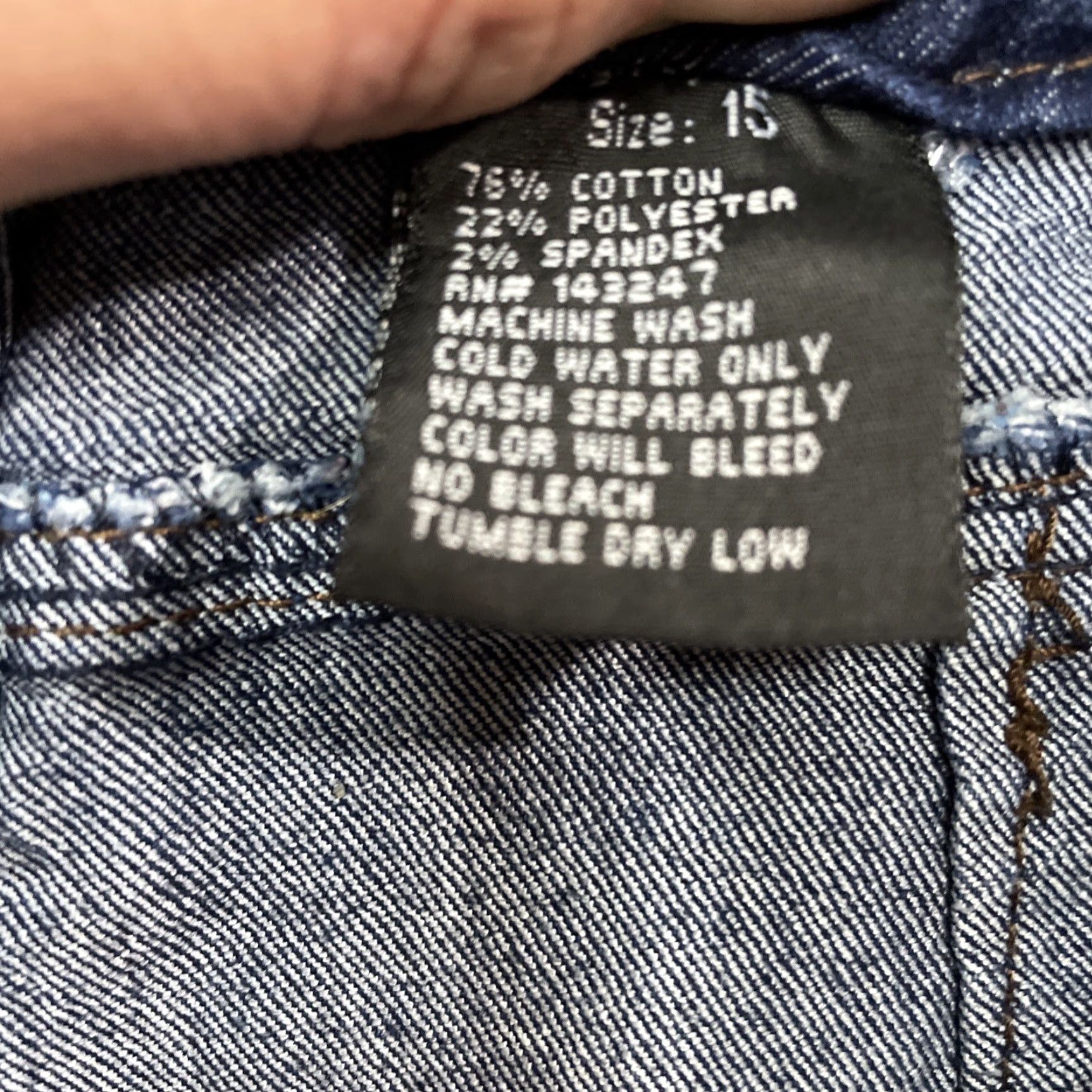 Denime L'Square Womens Jeans 15 Blue Denim Slim Straight Leg Distressed 5-Pocket Size 36" / US 14 / IT 50 - 2 Thumbnail