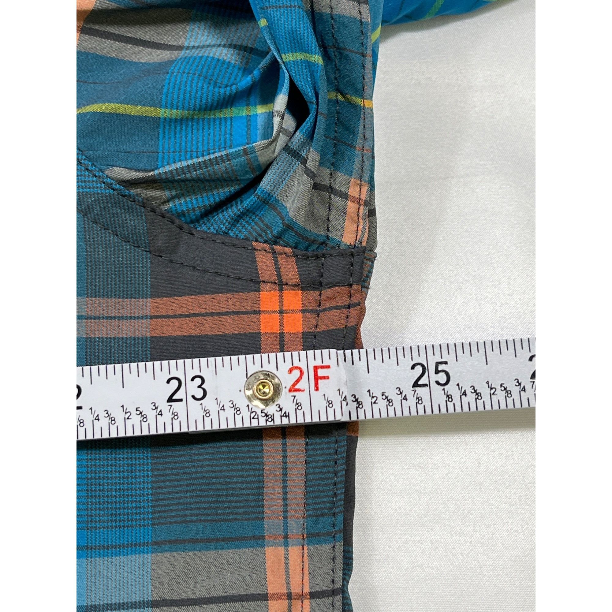 St. Johns Bay St. Johns Bay SKu 7619 Mens blue and Orange Plaid Long Sleev Size US L / EU 52-54 / 3 - 4 Thumbnail