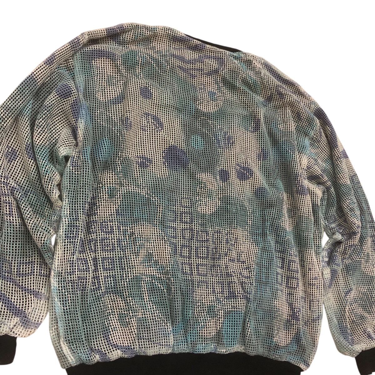 Handmade × Shades Of Grey Handmade Fishnet Panorama Grafic 2 Layer Sweater Size US L / EU 52-54 / 3 - 6 Thumbnail