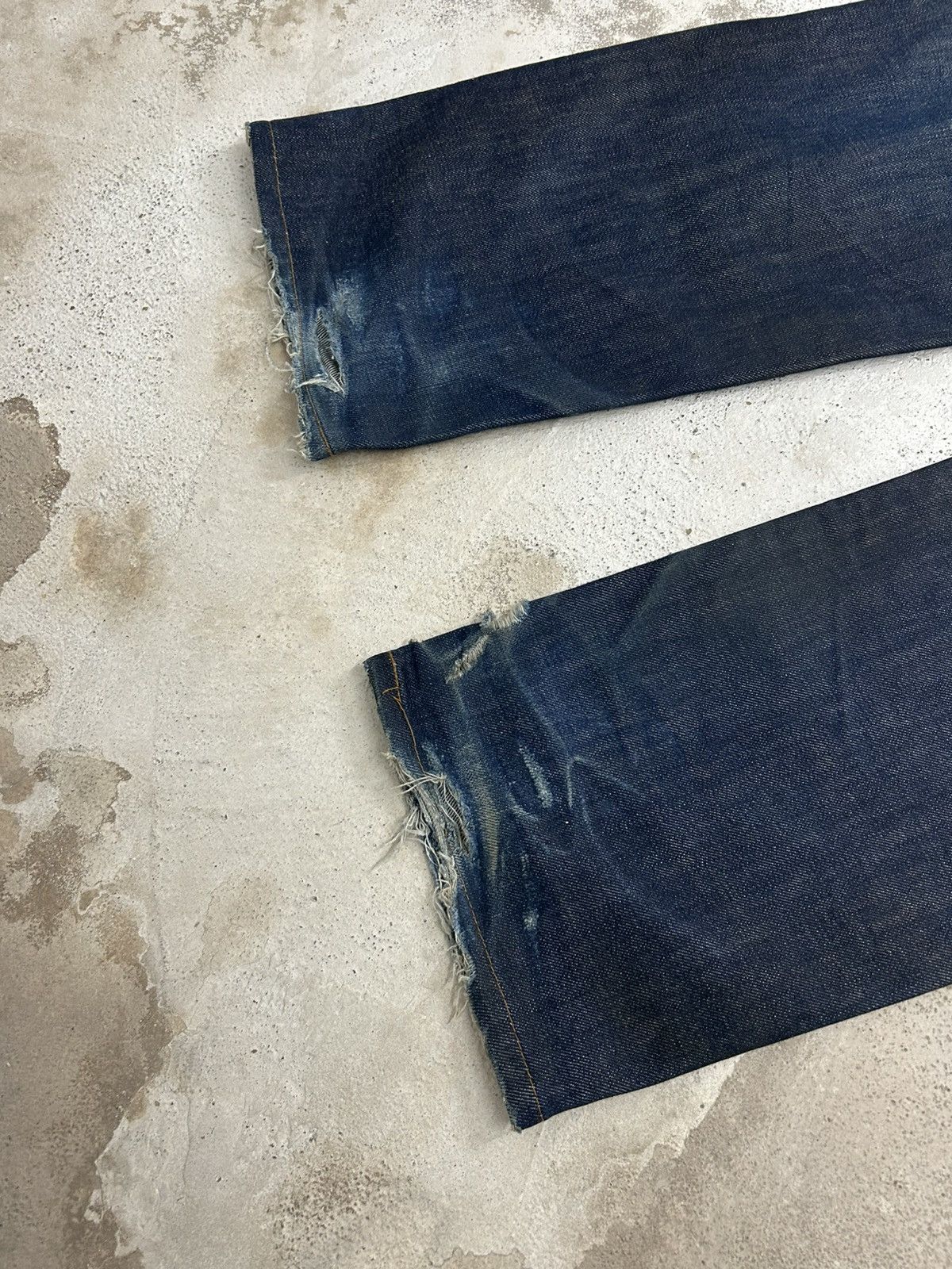 Edwin Edwin Japan 503 Regular Creased Line Whiskers Washed Size US 31 - 9 Thumbnail