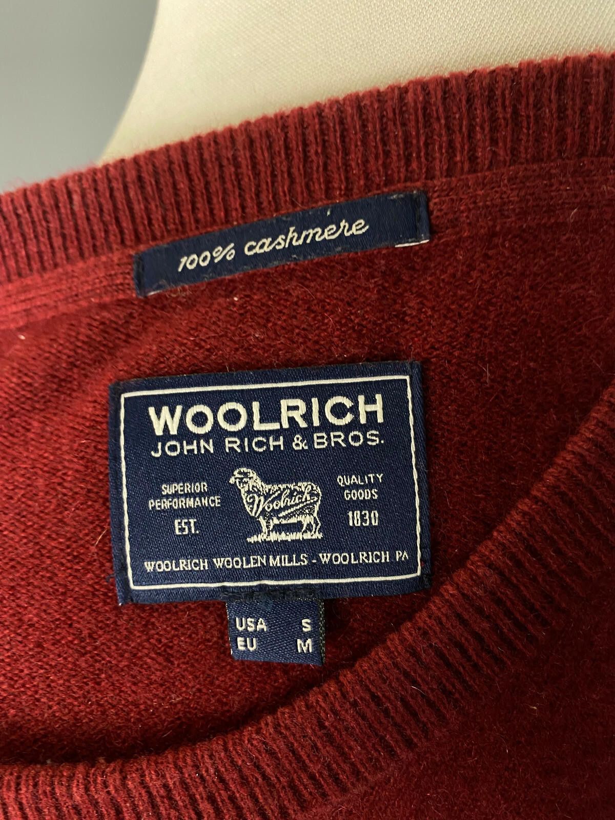 Woolrich Woolen Mills Men Woolrich Red Cashmere Long Sleeve Sweater Size S Size US S / EU 44-46 / 1 - 8 Thumbnail