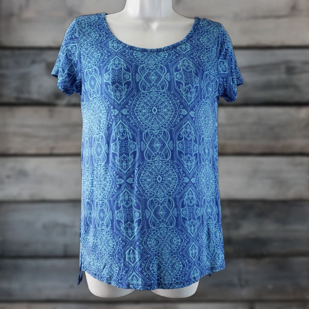 Vintage Papermoon Womens Top Size S Blue Short Sleeve Strappy Back T-Shirt Size S / US 4 / IT 40 - 1 Thumbnail
