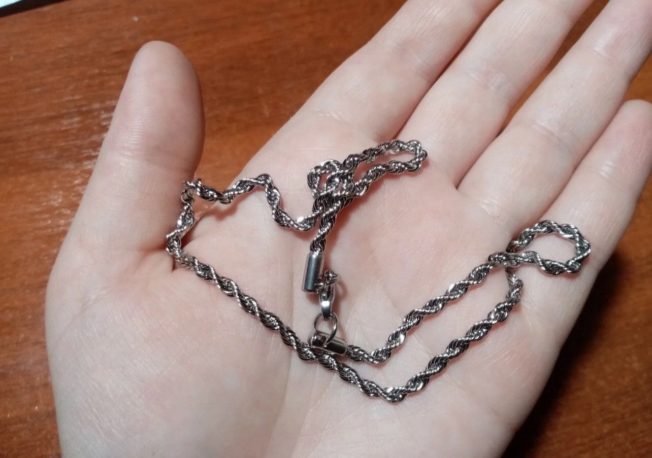 Other 45 CM Silver Color Rope Chain Necklace Size ONE SIZE - 2 Thumbnail