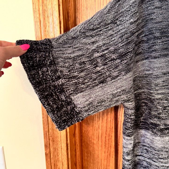 Other dressbarn Sweater Poncho Top Womens XL Gray Black Space Dye Size XL / US 12-14 / IT 48-50 - 3 Thumbnail