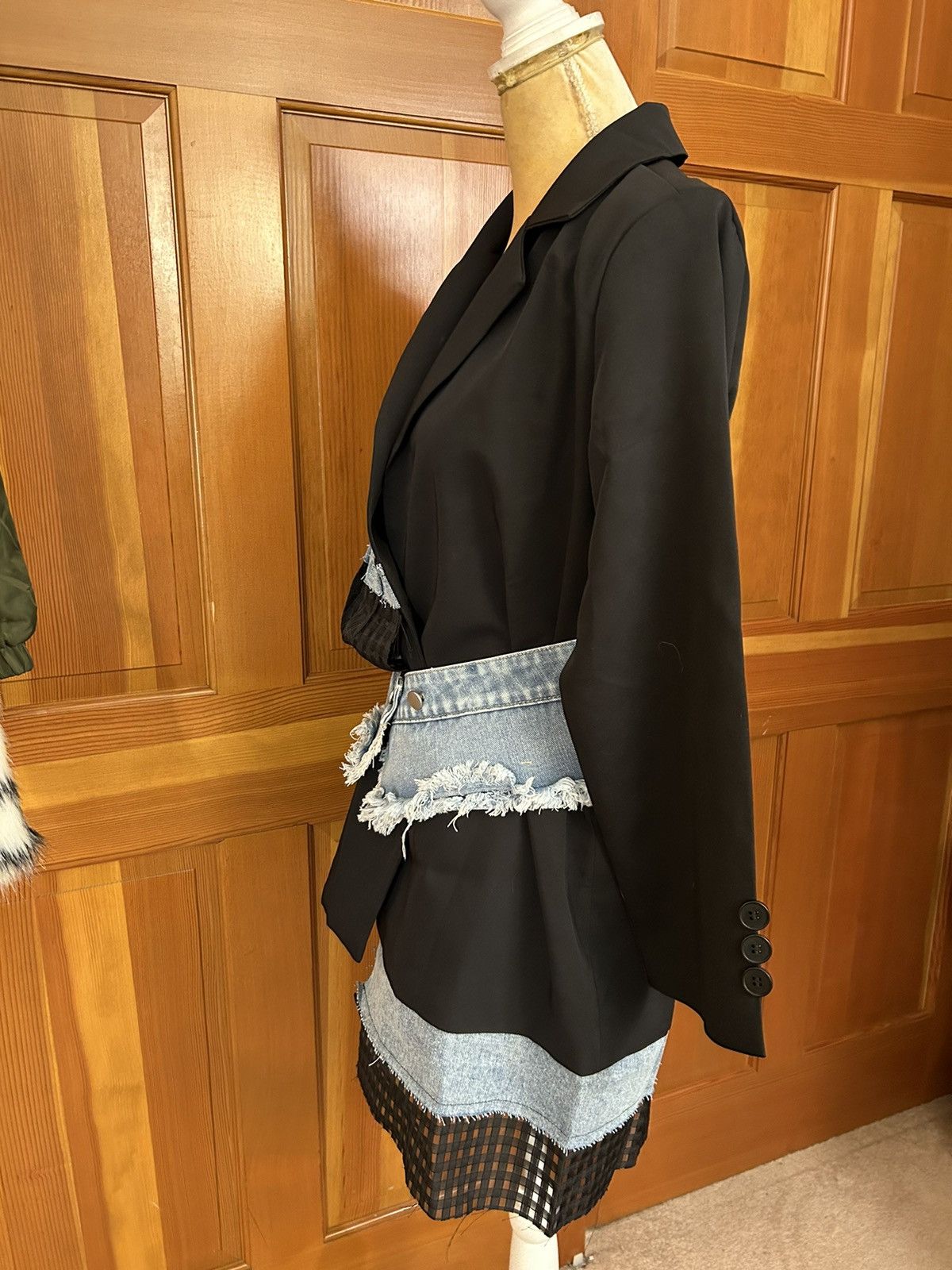 Designer × Other NWT, Lavishly Paris Women’s Designer Denim Patchwork Blazer. Size M / US 6-8 / IT 42-44 - 13 Thumbnail