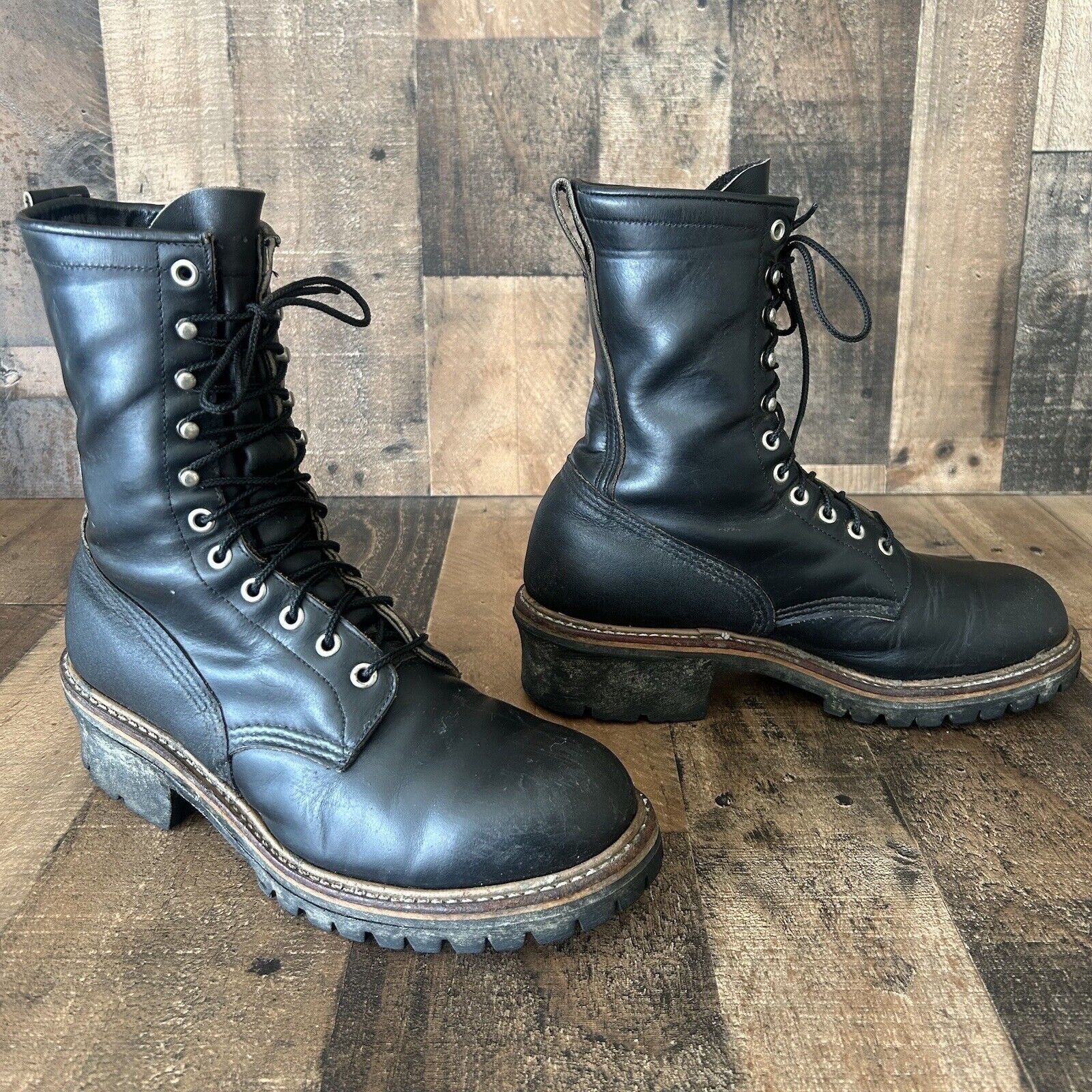 Carolina Boots Men's 8" Plain Toe Logger Work Boots #821 - Electrical Hazard Rated - View #12